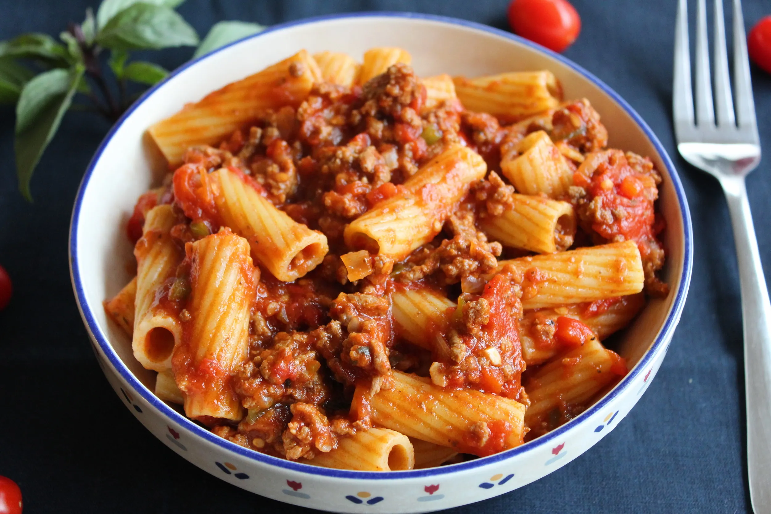 Rigatoni with Italian Meat Sauce
