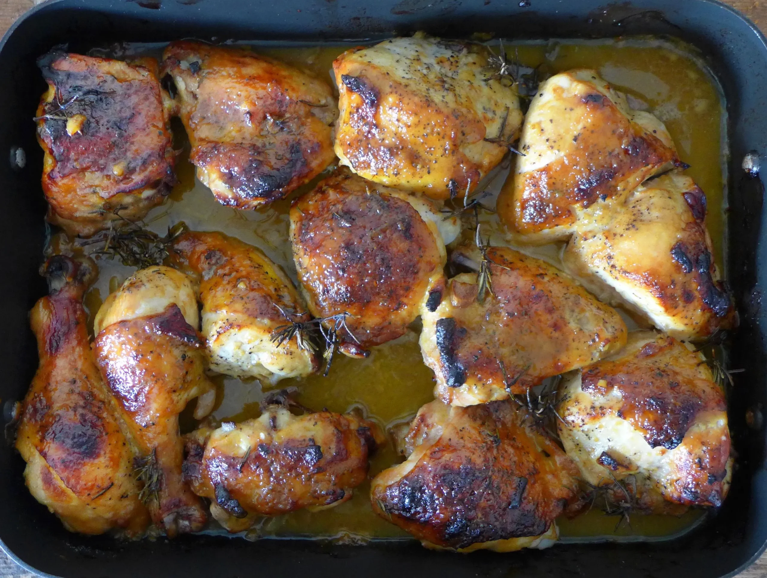 Roast Chicken with Parsley and Mustard