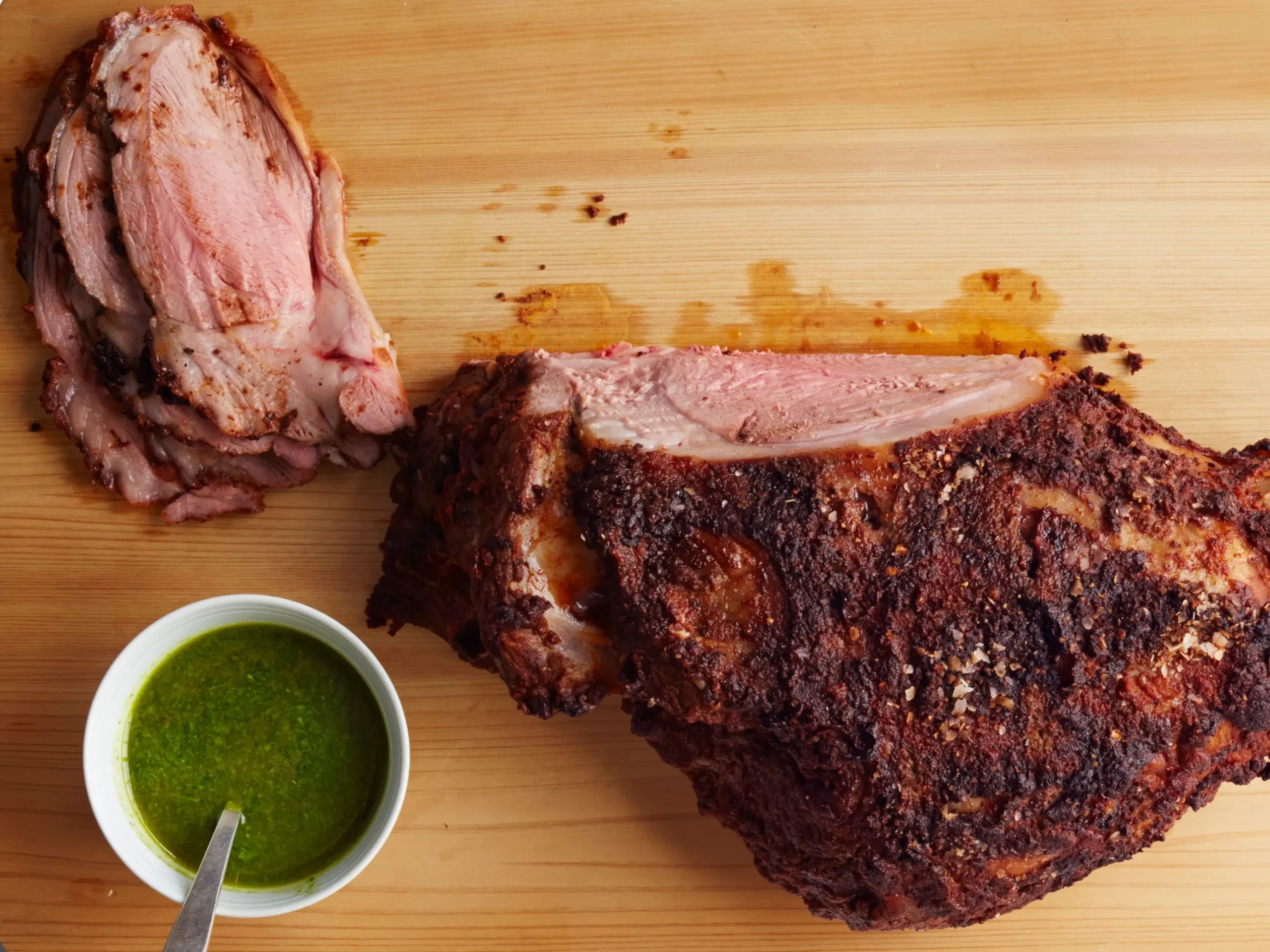 Roast Leg of Lamb with Mint Sauce