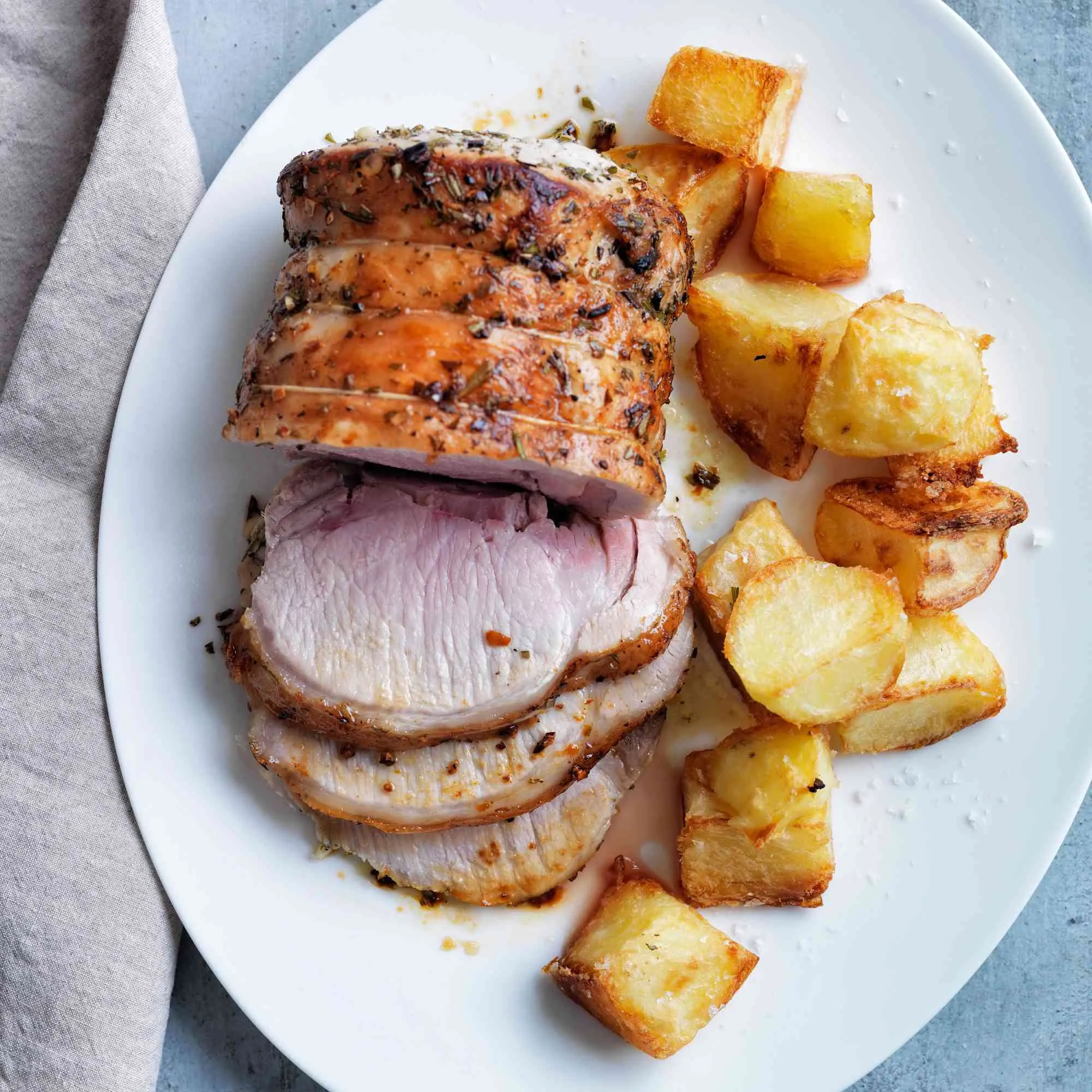 Roast Pork Loin with Rosemary Garlic