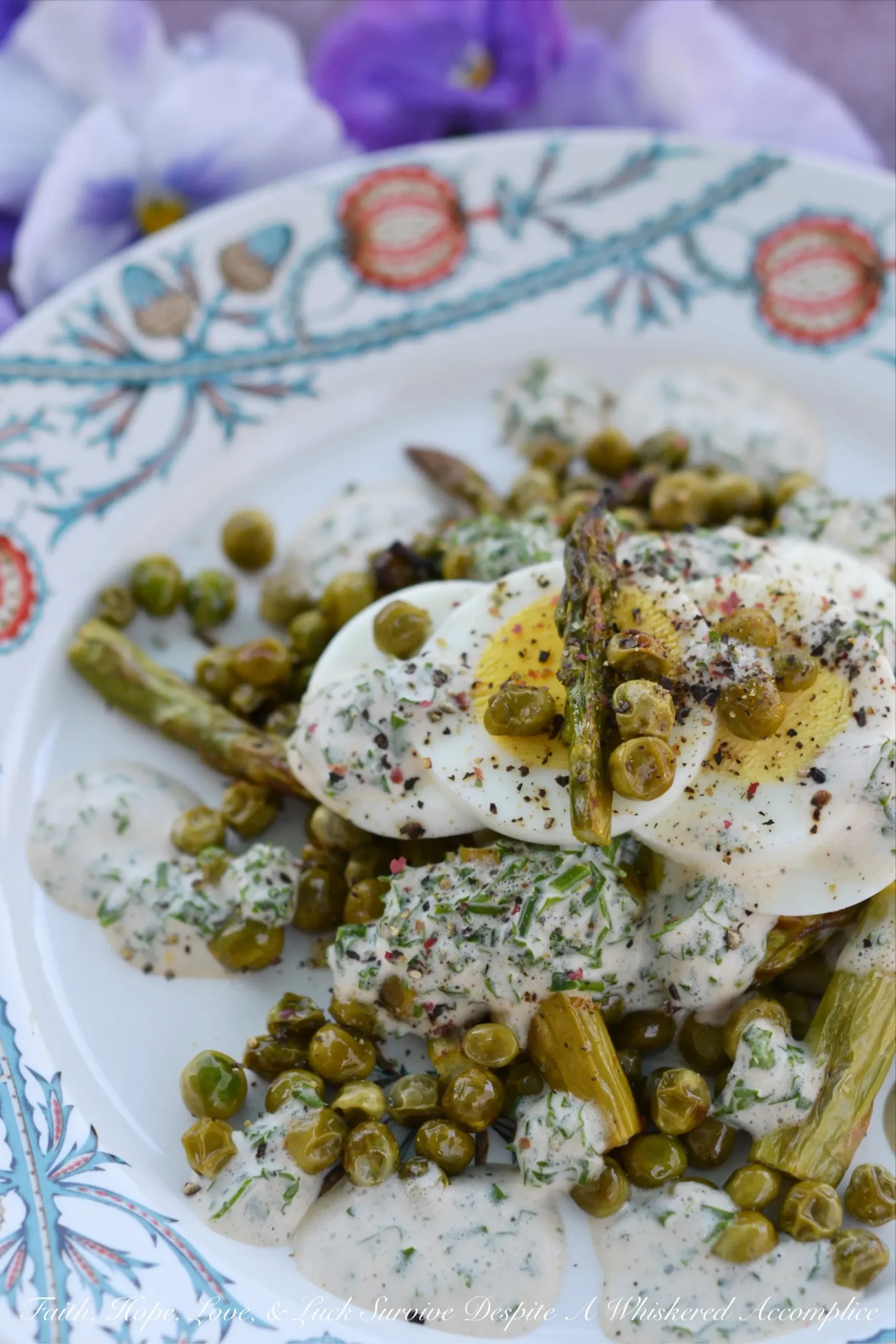 Roasted Asparagus Pea Salad