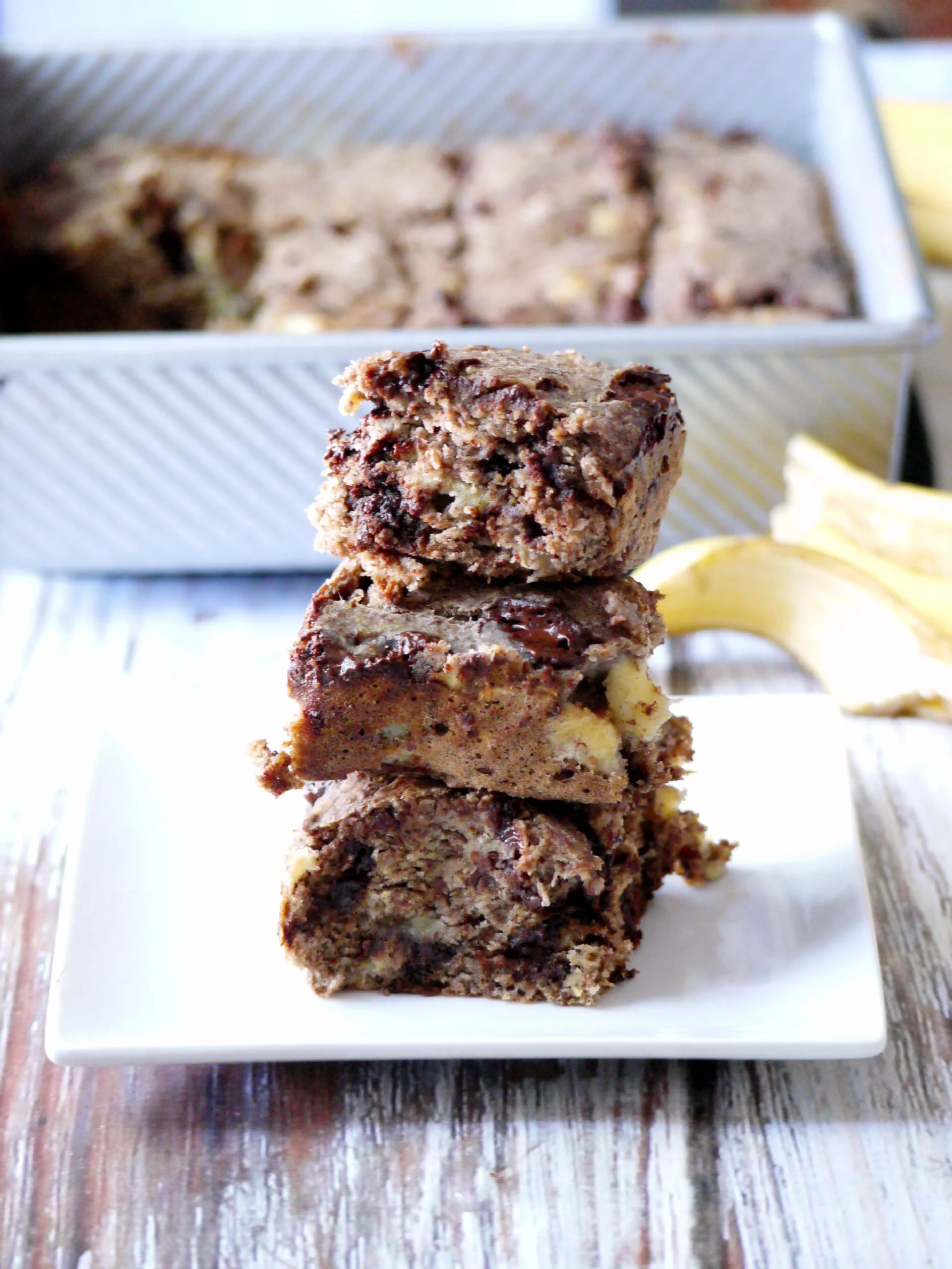 Roasted Banana Bread Brownie Bites