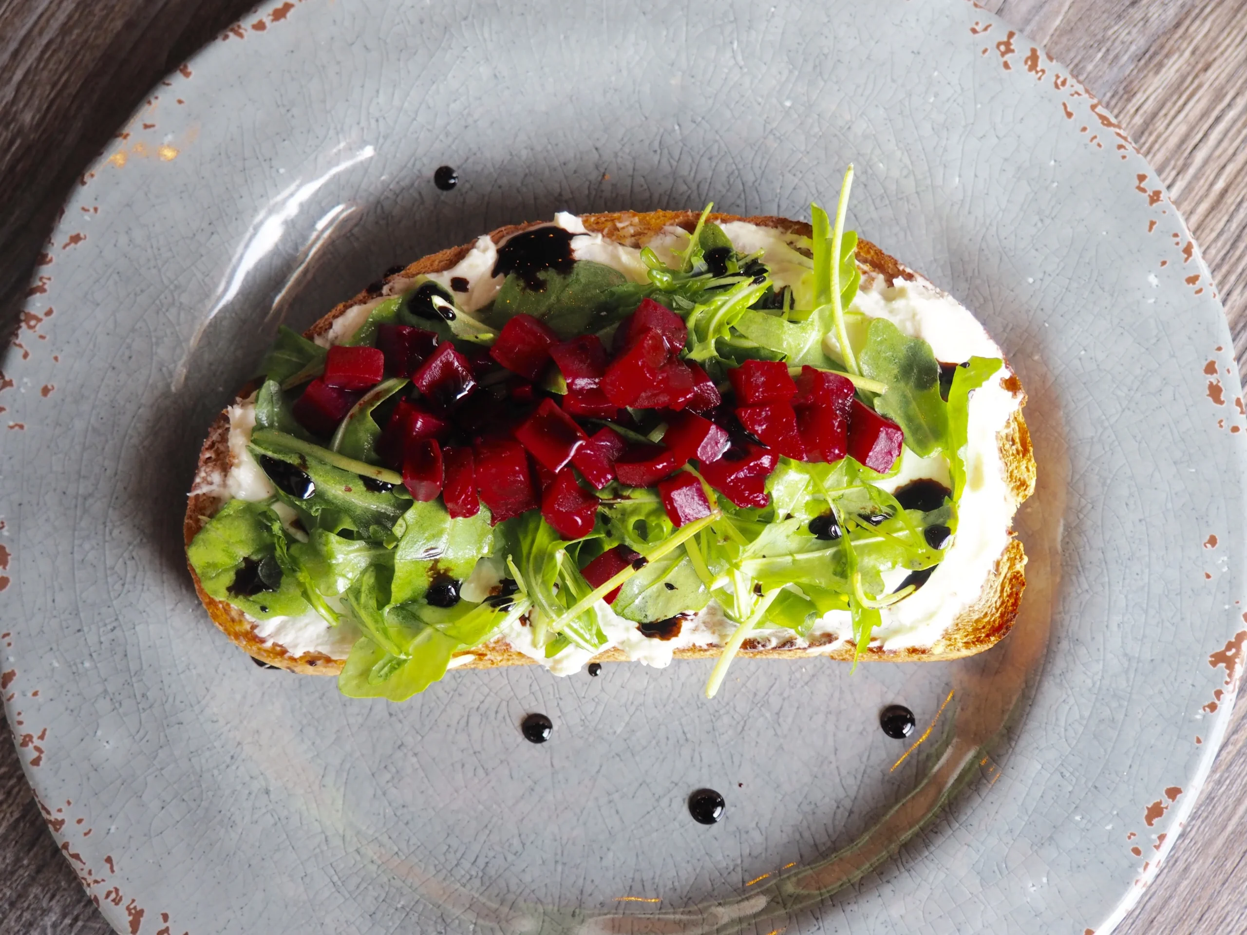 Roasted Beet and Goat Cheese Toast with Dill and Lemon