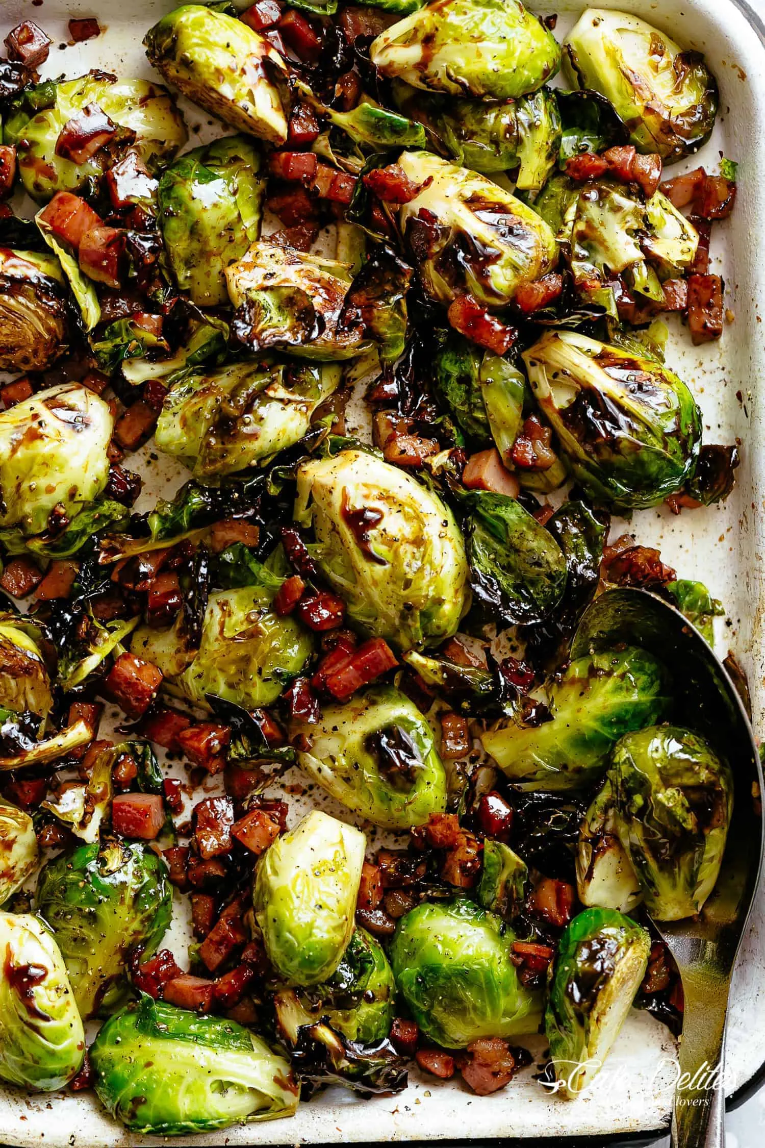 Roasted Brussels Sprouts with Garlic and Pancetta