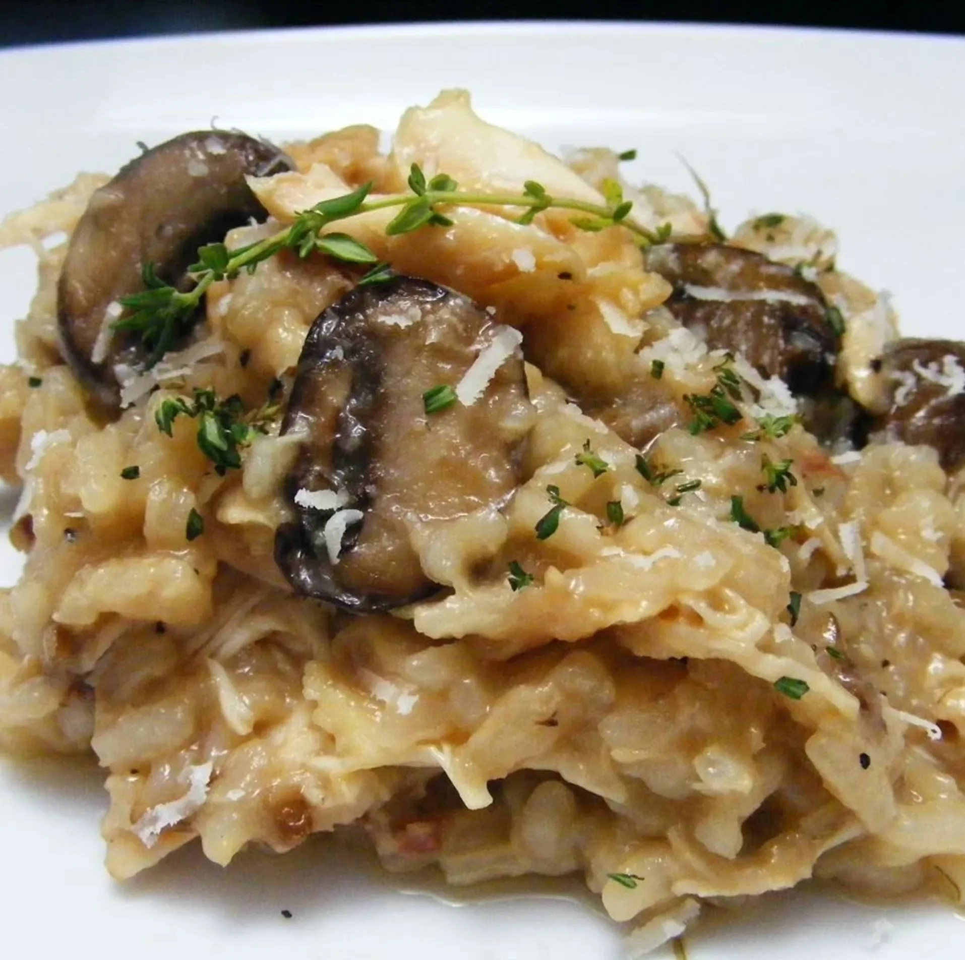 Roasted Chicken with Risotto Caramelized Onions