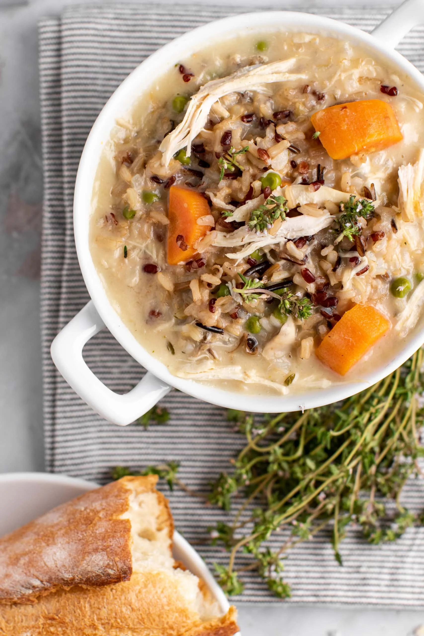 Roasted Chicken with Wild Rice Soup