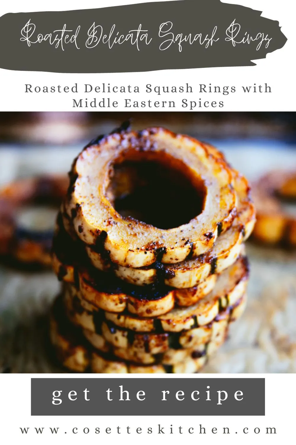 Roasted Delicata Squash Rings with Middle Eastern Spices