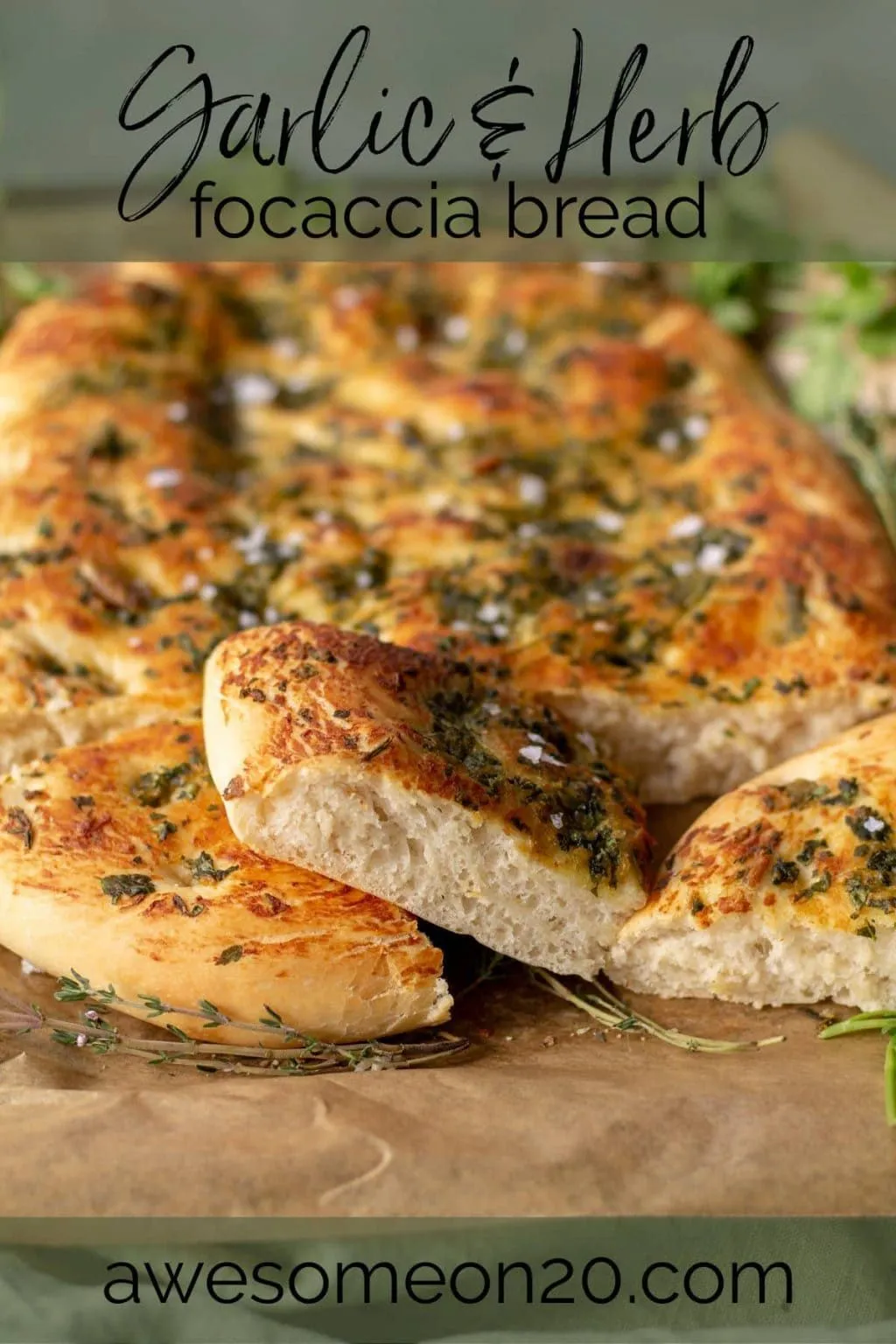 Roasted Garlic and Herb Focaccia