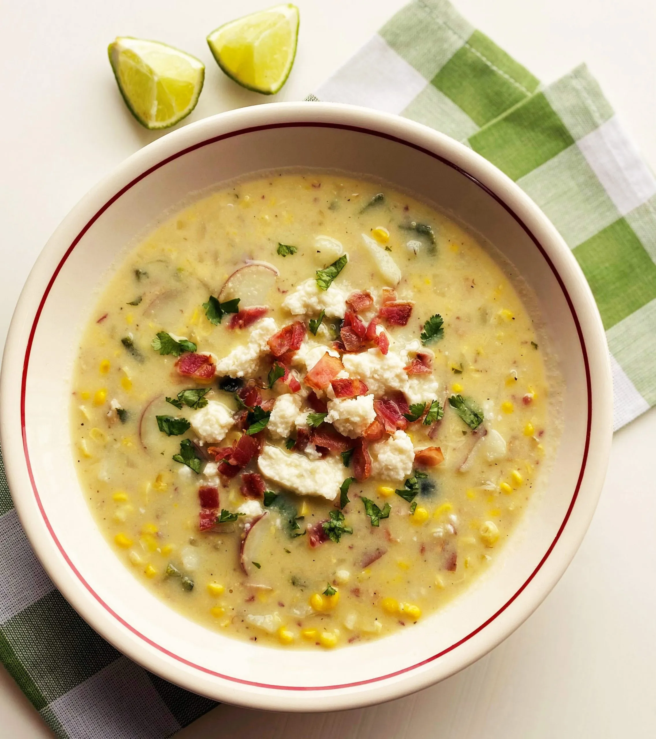 Roasted Poblano Corn Soup