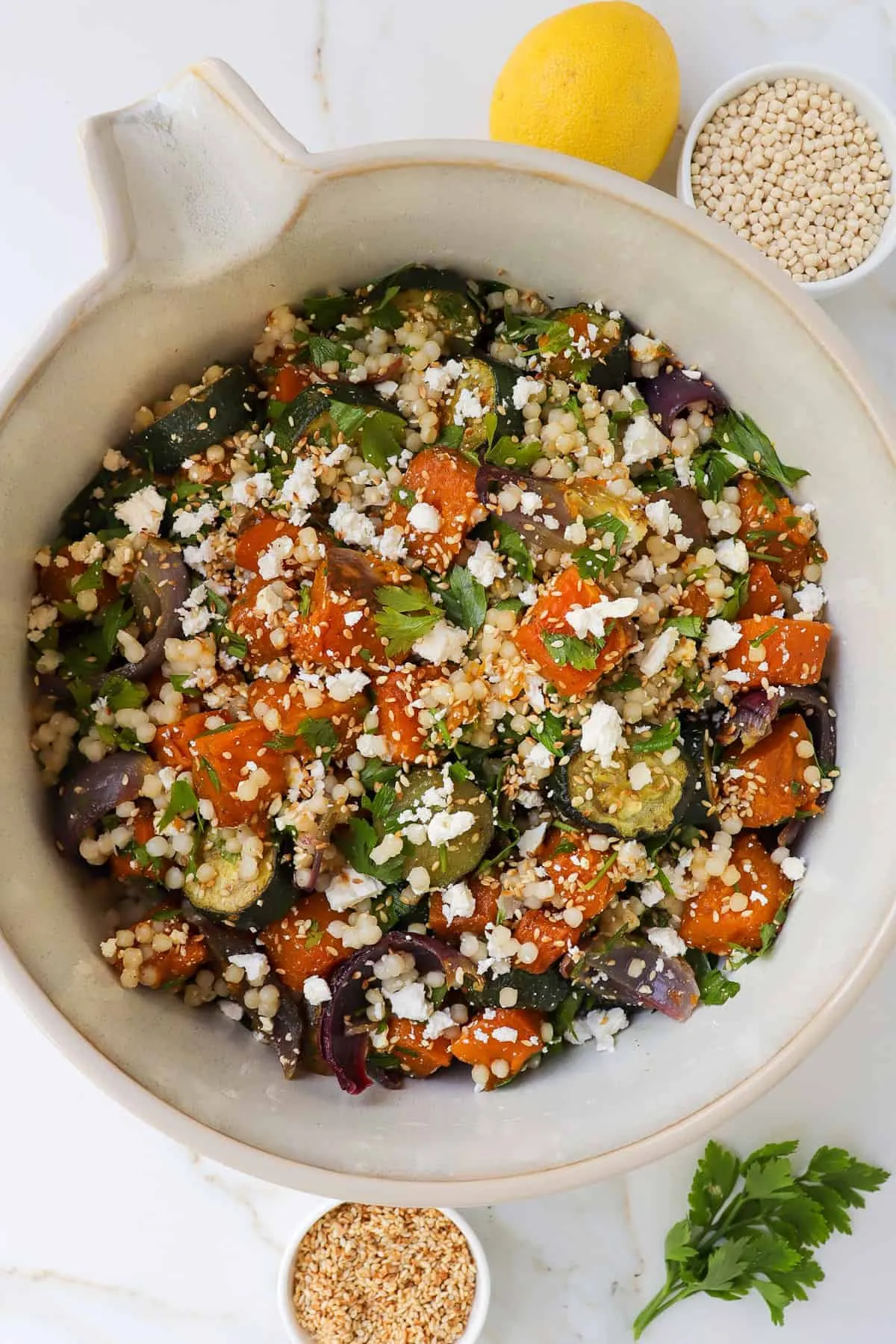 Roasted Pumpkin Couscous Salad Hot or Cold