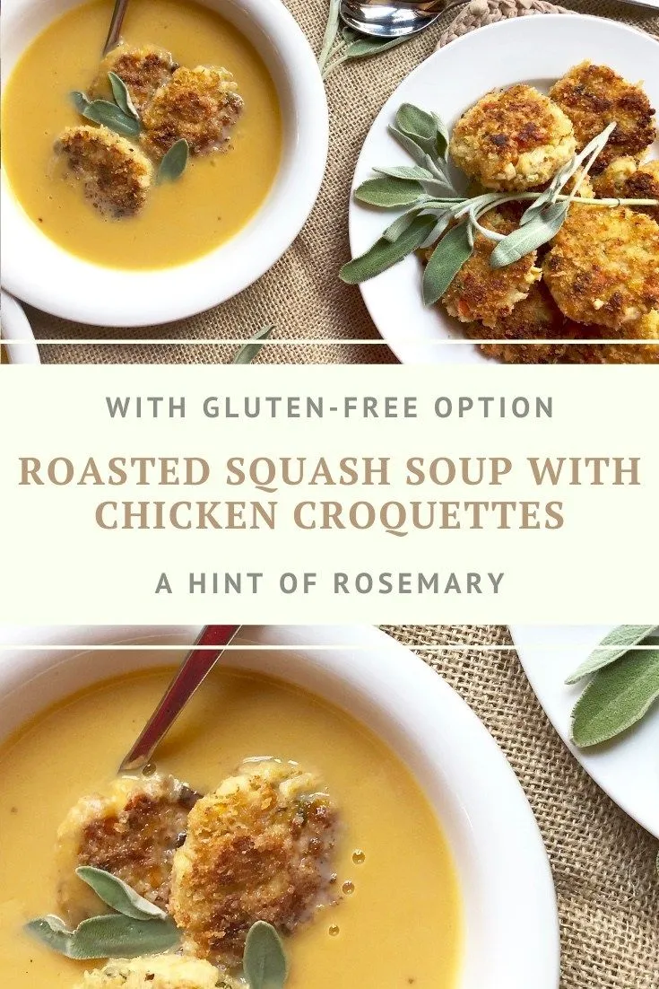 Roasted Squash Soup with Turkey Croquettes