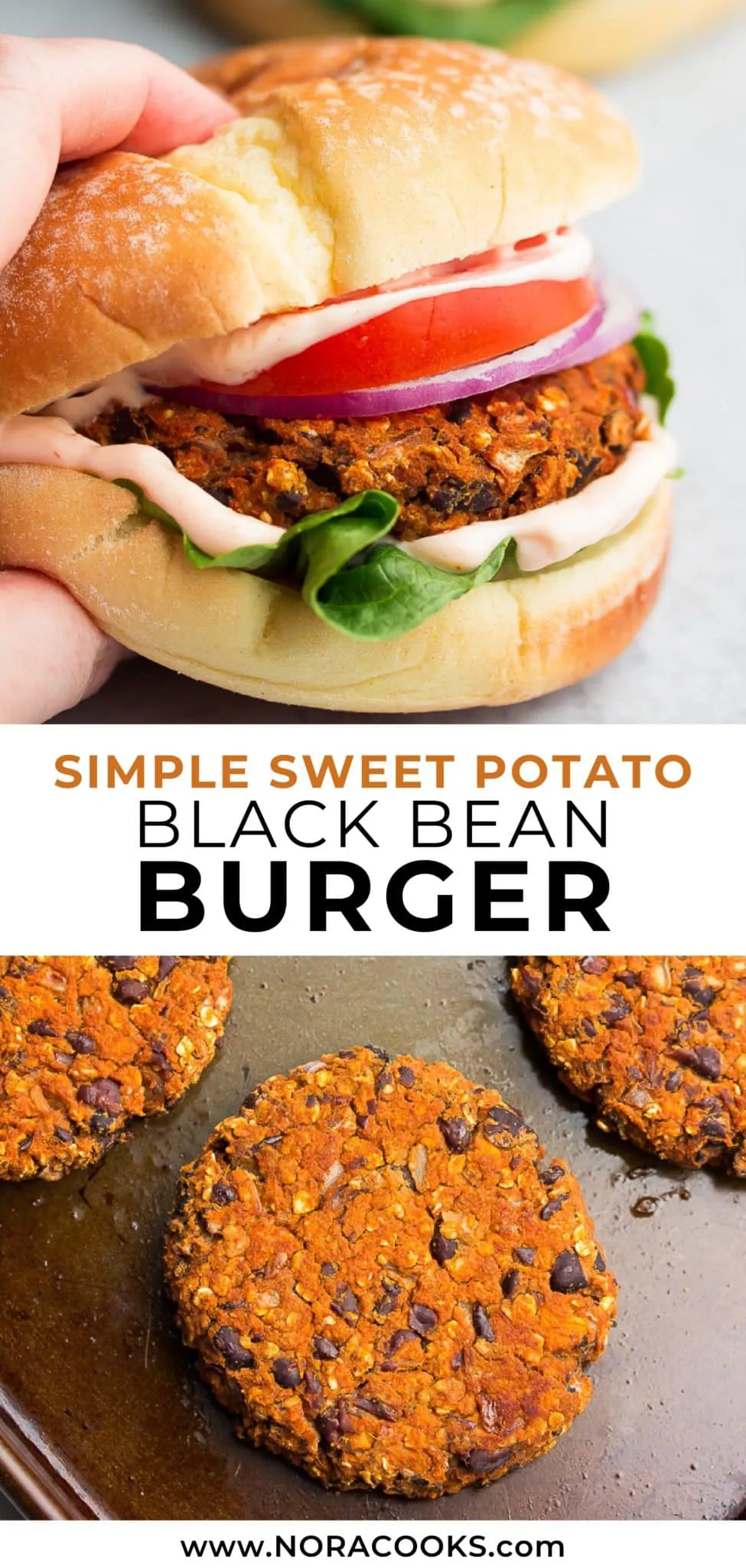 Roasted Sweet Potato Black Bean Burgers with Smoked Paprika Chipotle Sauce