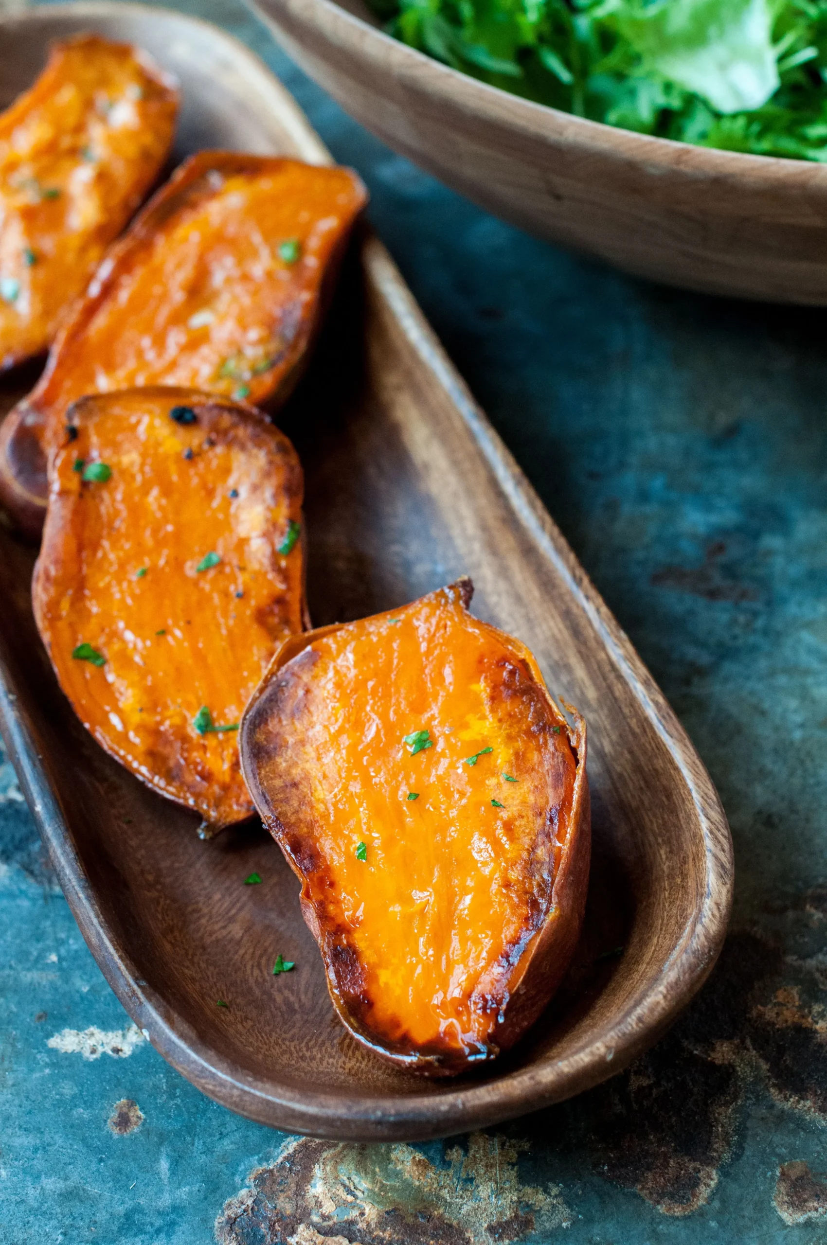Roasted Sweet Potato Halves