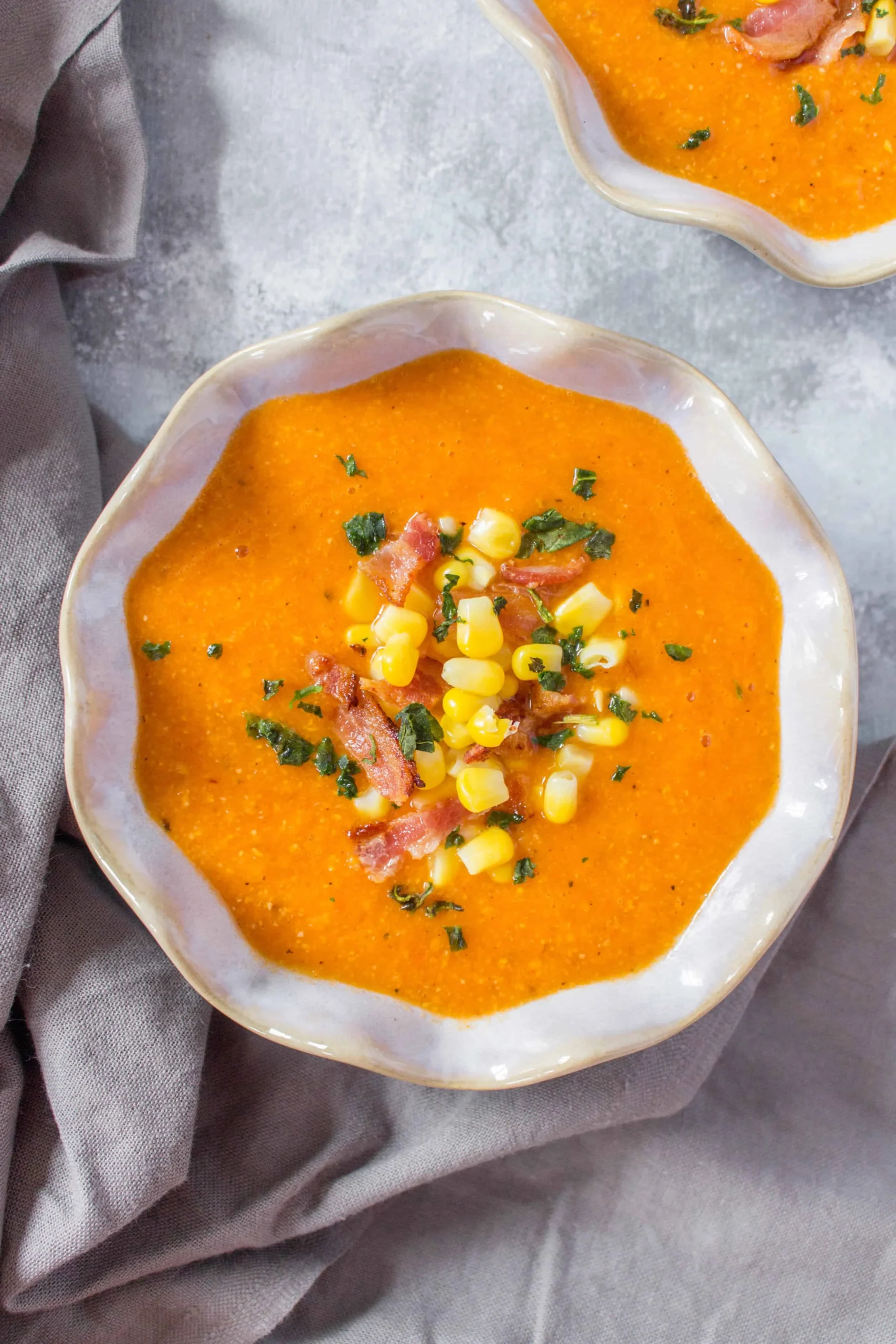 Roasted Tomato Corn Soup