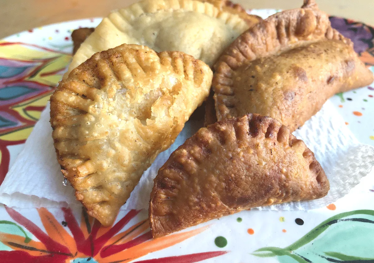 Ropa Vieja and Ripe Plantain Empanadas with Avocado Sauce