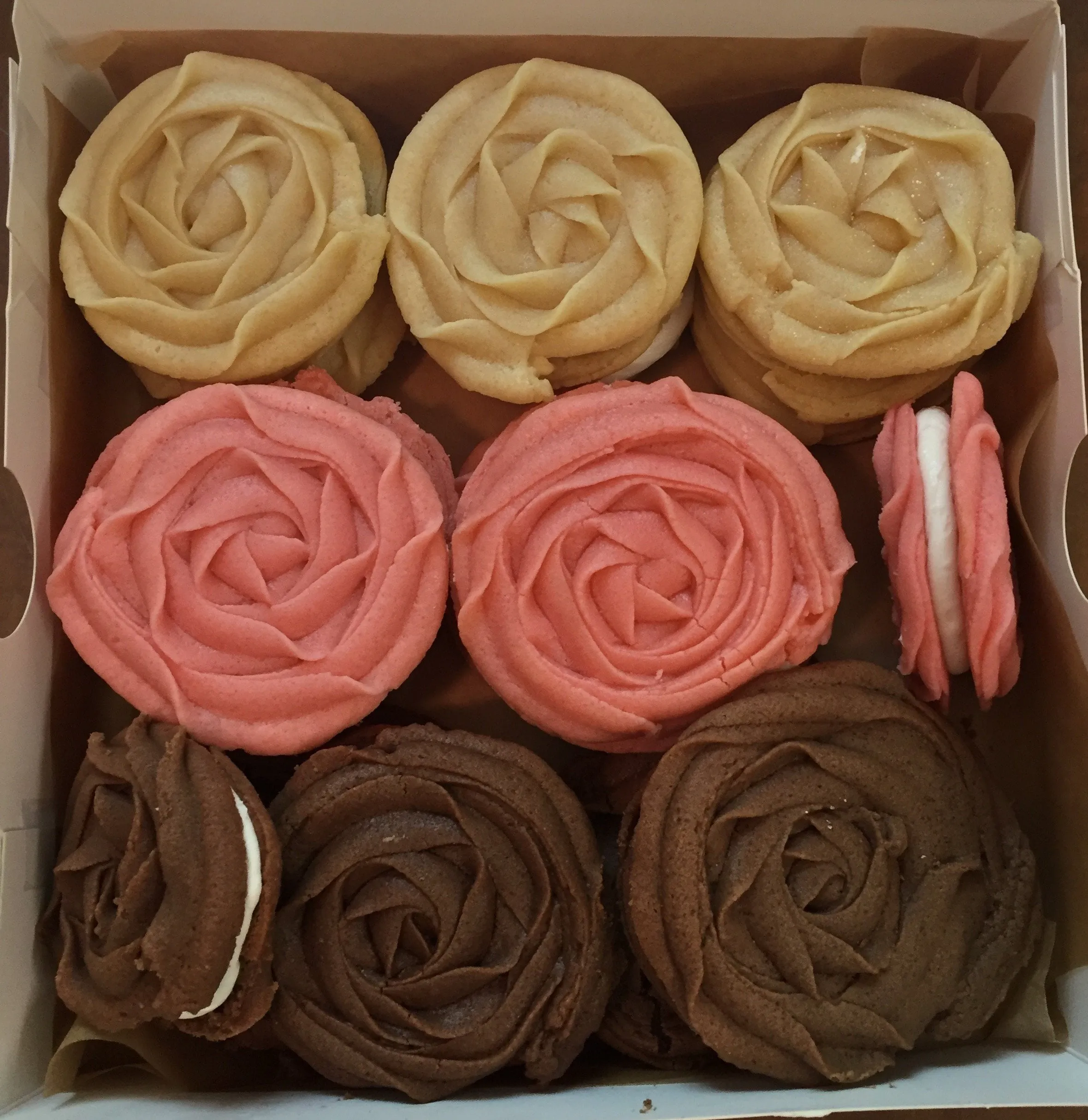 Rose Neapolitan Spritz Cookies