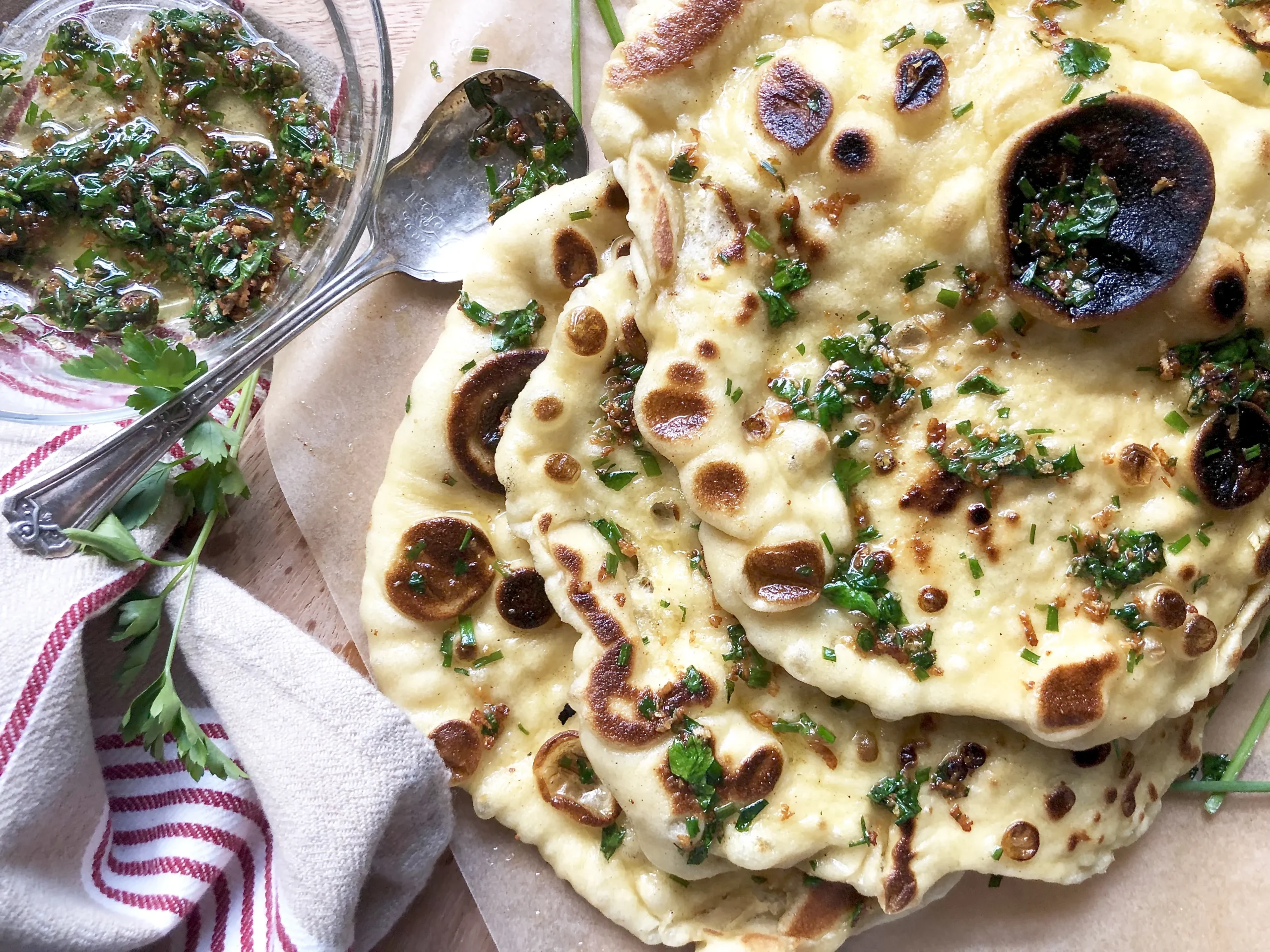 Rosemary Garlic Butter Naan