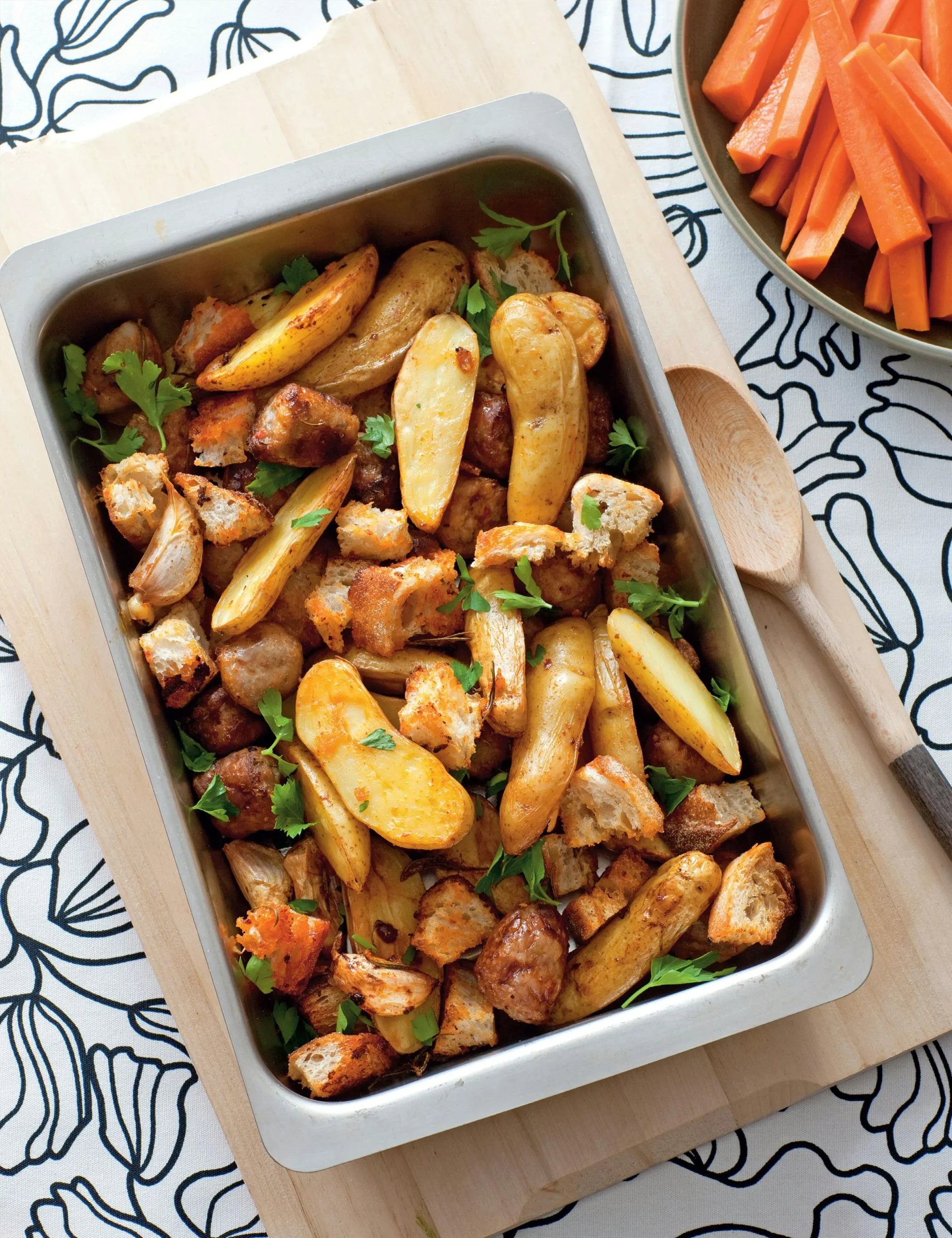 Rosemary and Pepper Sausages with Potatoes