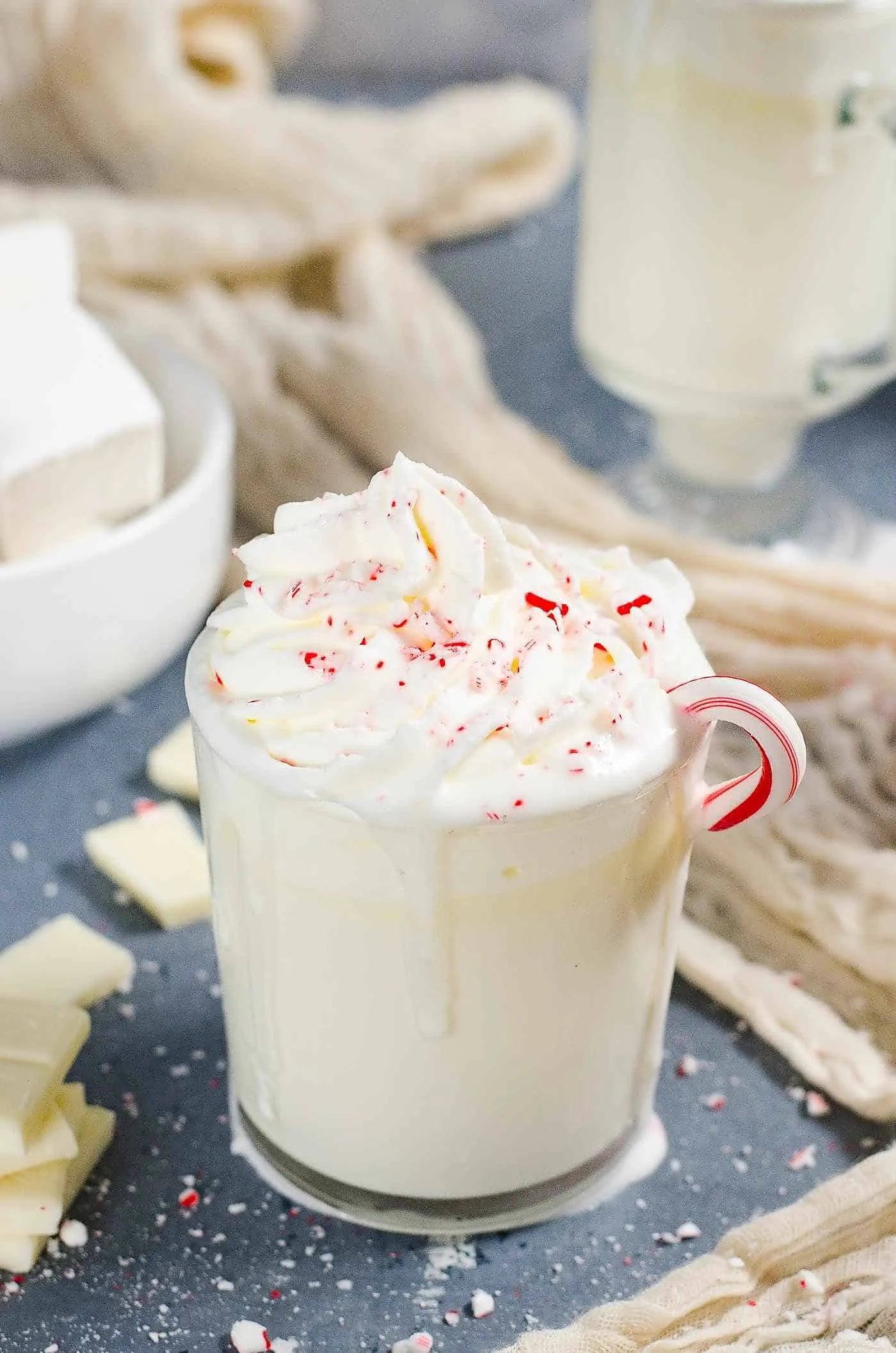 Rum and Peppermint White Hot Chocolate