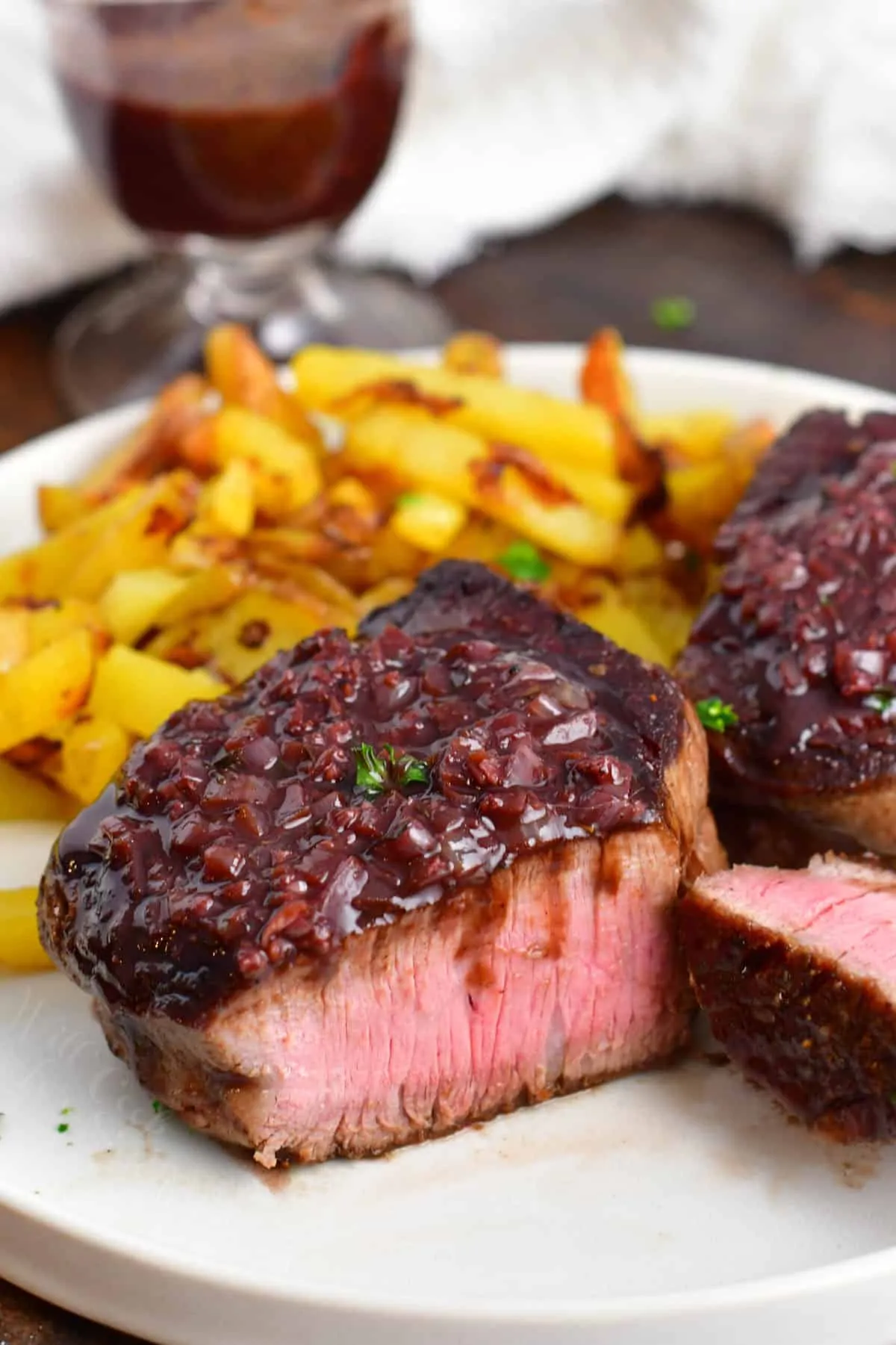 Rump Steak with Gremolata and Rich Red Wine Sauce
