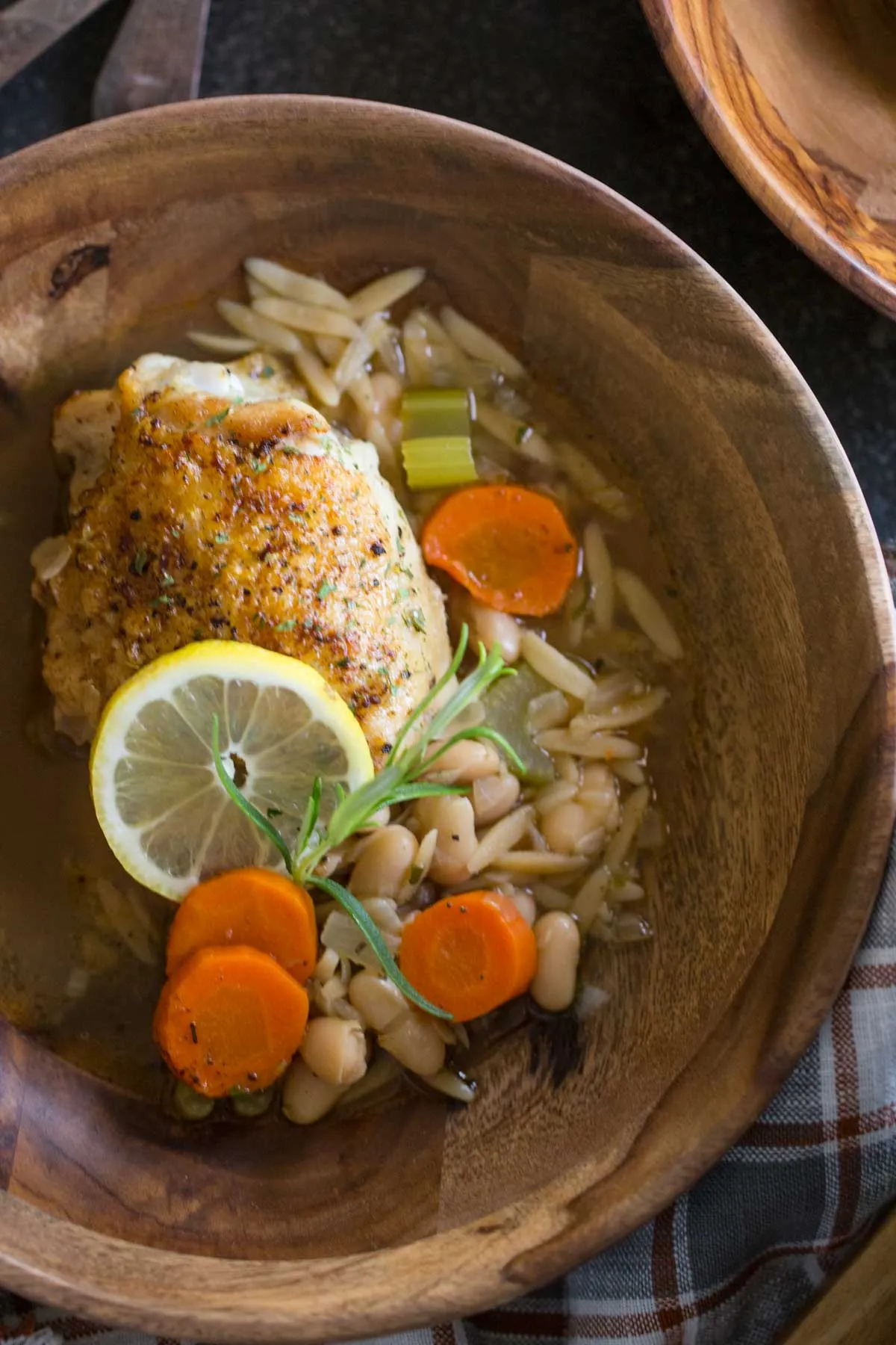 Rustic Lemon Rosemary Chicken and Orzo