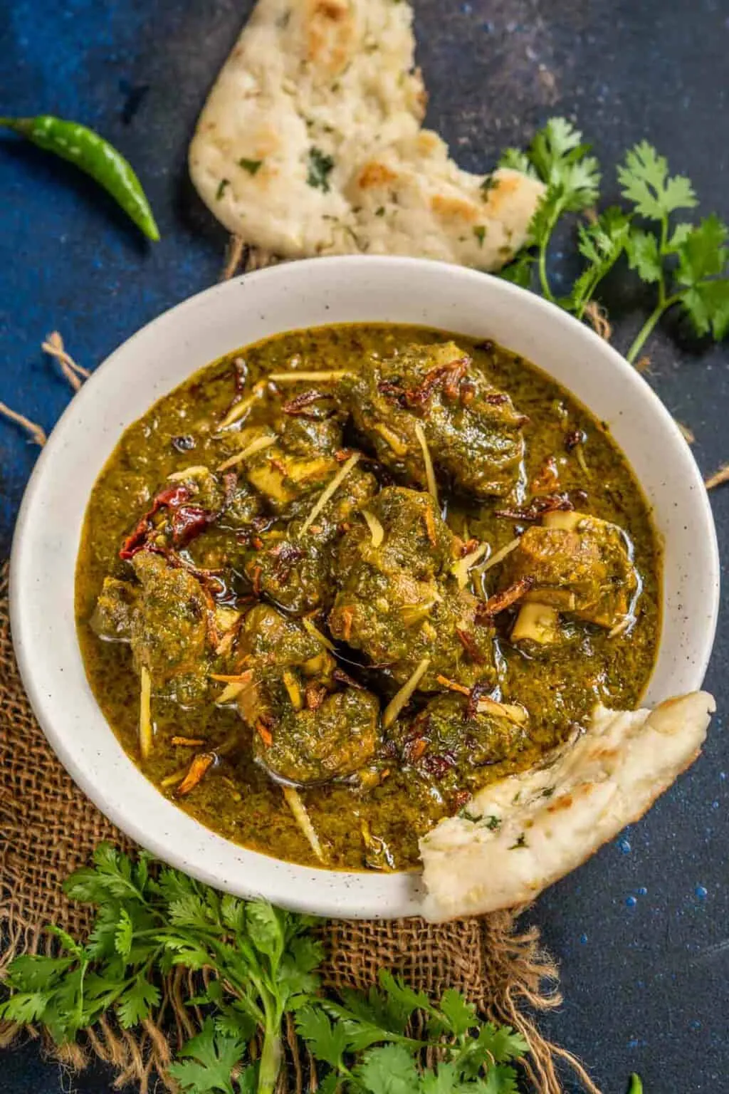 Saag Gosht Mutton Cooked with Greens
