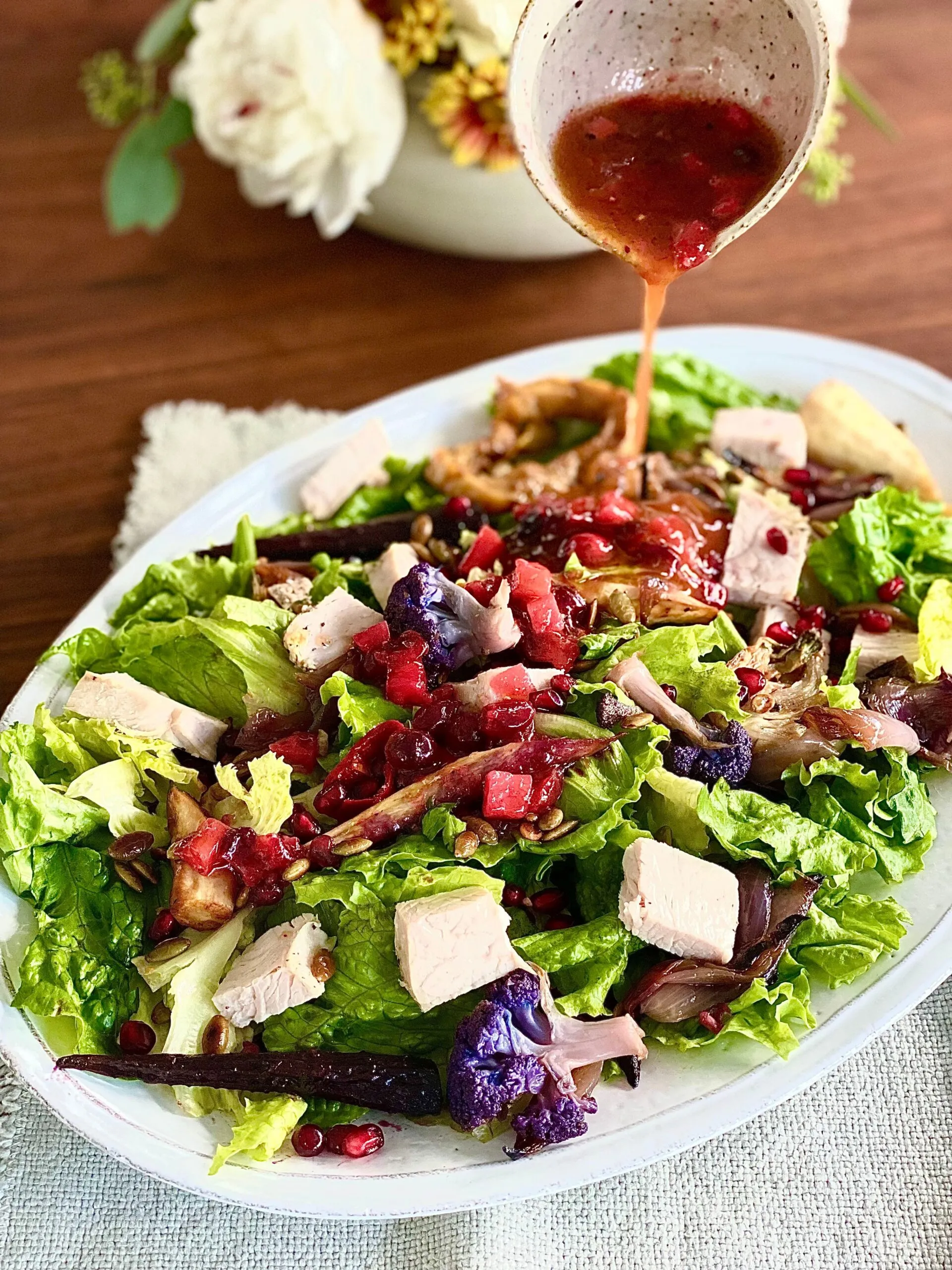 Salad with Cranberry Vinaigrette