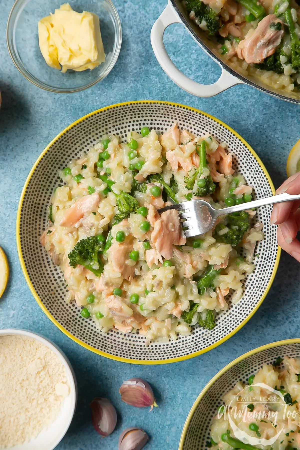 Salmon Risotto and Cucumber