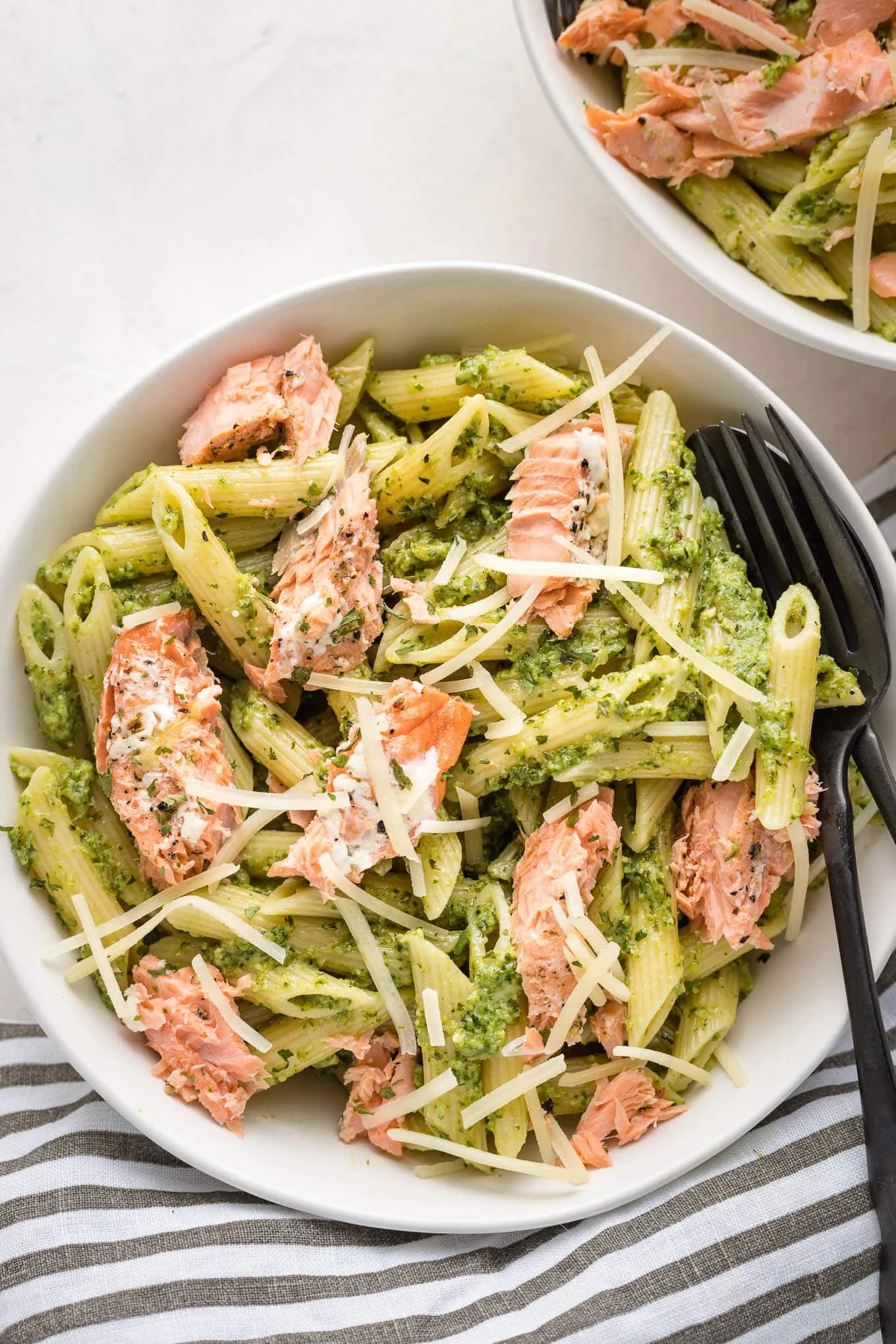 Salmon and Pesto Pasta Salad