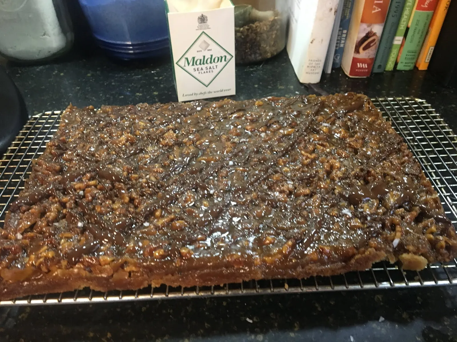 Salted Honey Walnut Bars