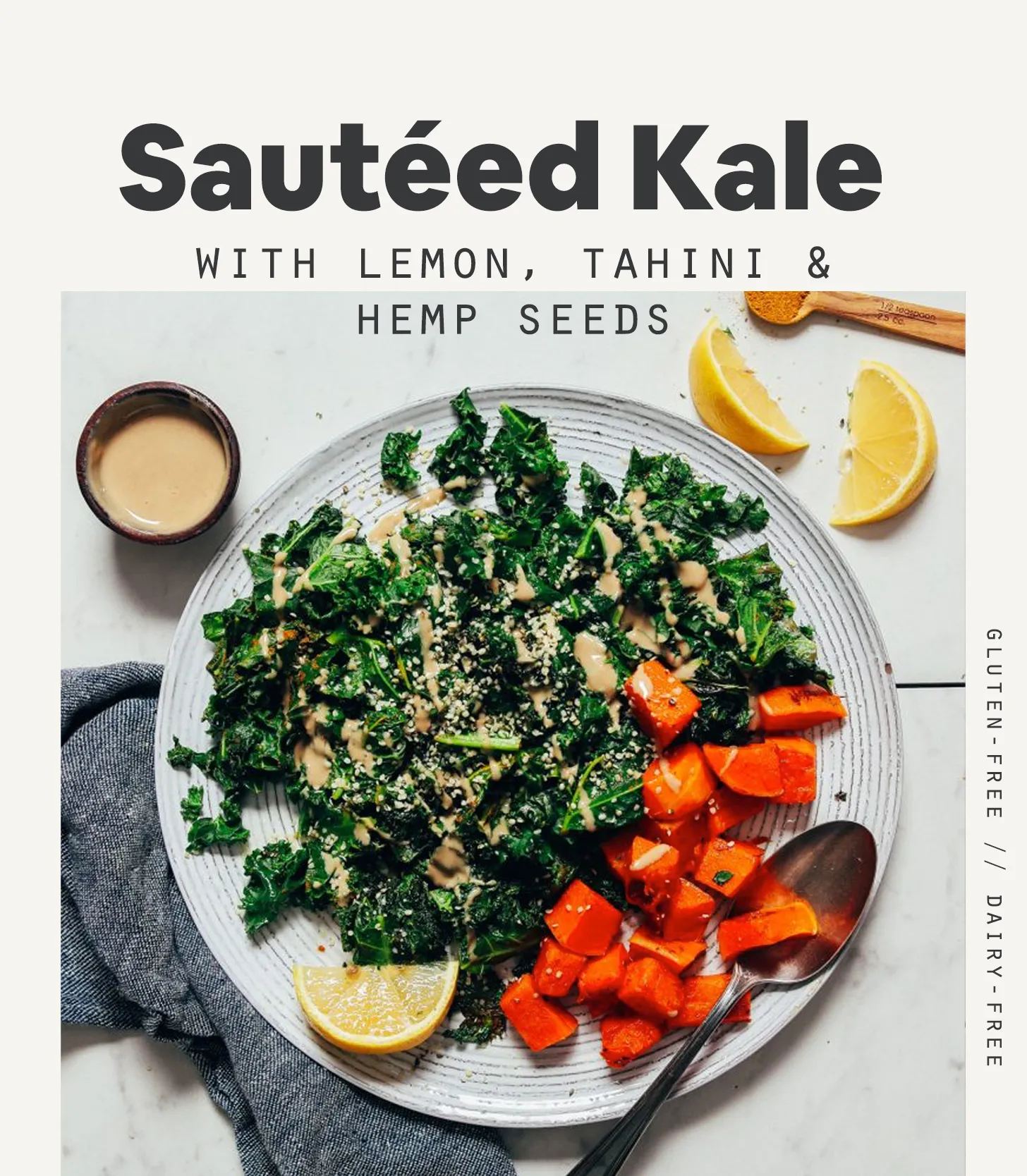 Salted Kale with Green Tahini