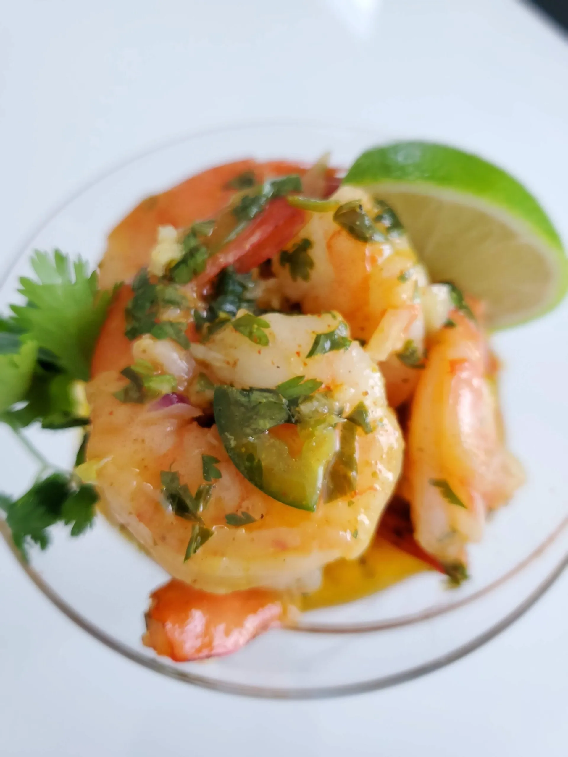 Santa Fe Shrimp with Green Chile Tequila Sauce
