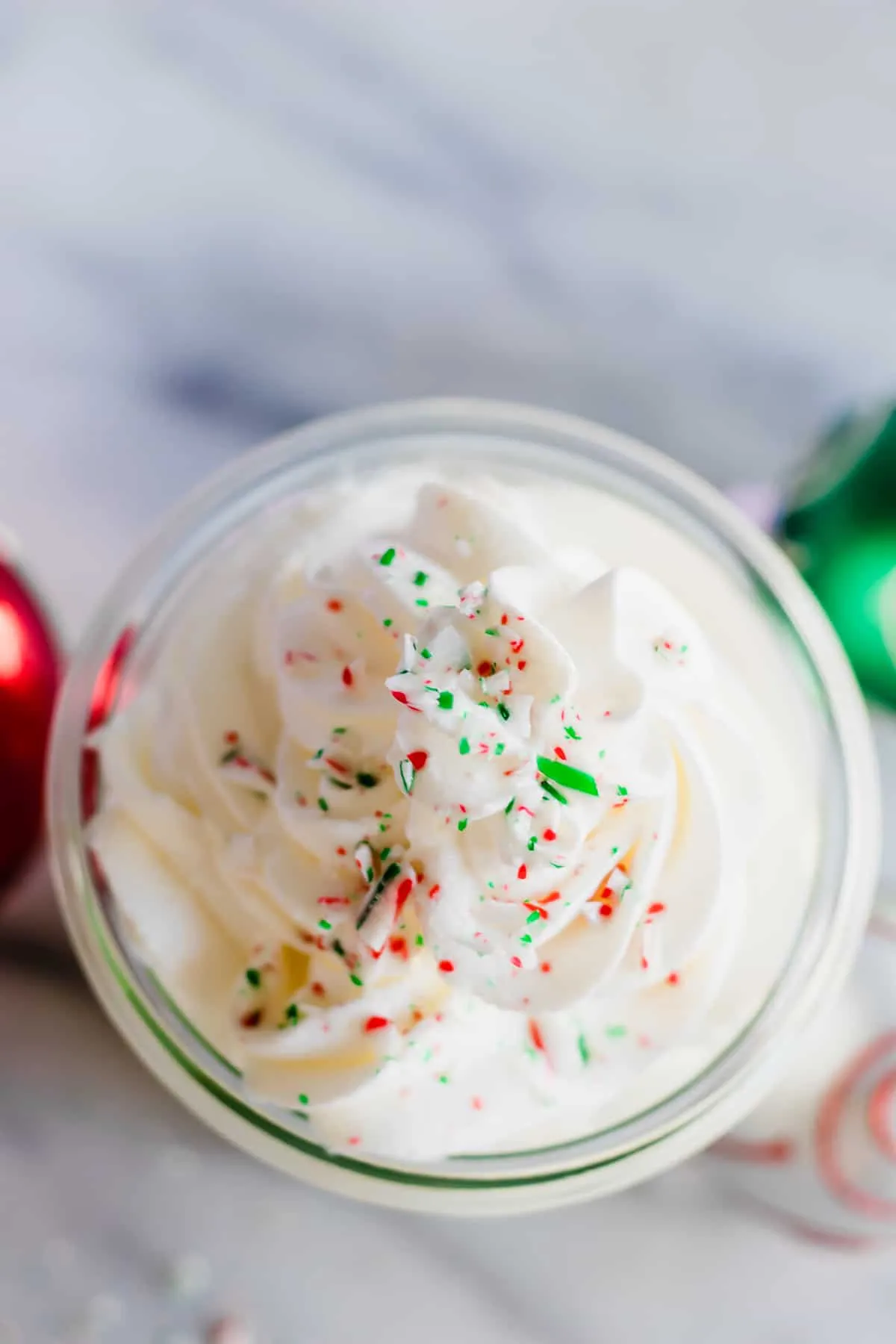 Santa's Peppermint Whipped Cream