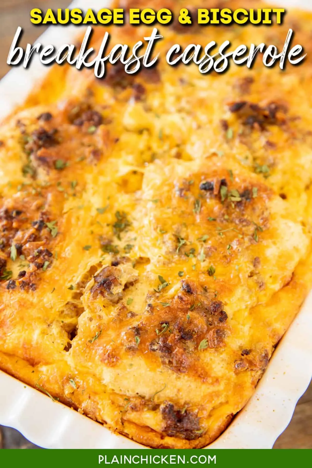 Sausage Egg Biscuit Breakfast Casserole