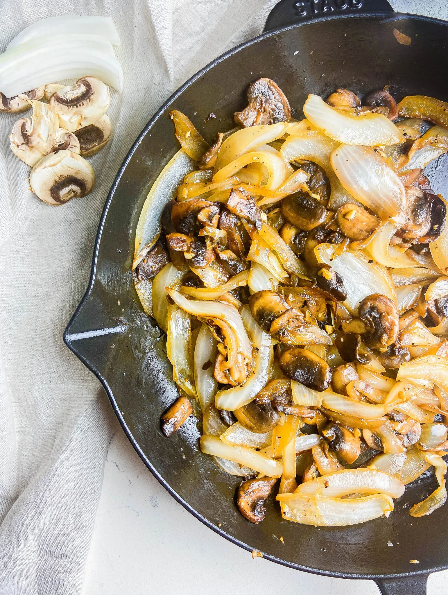 Sauteed Mushrooms and Onions with Balsamic Vinegar