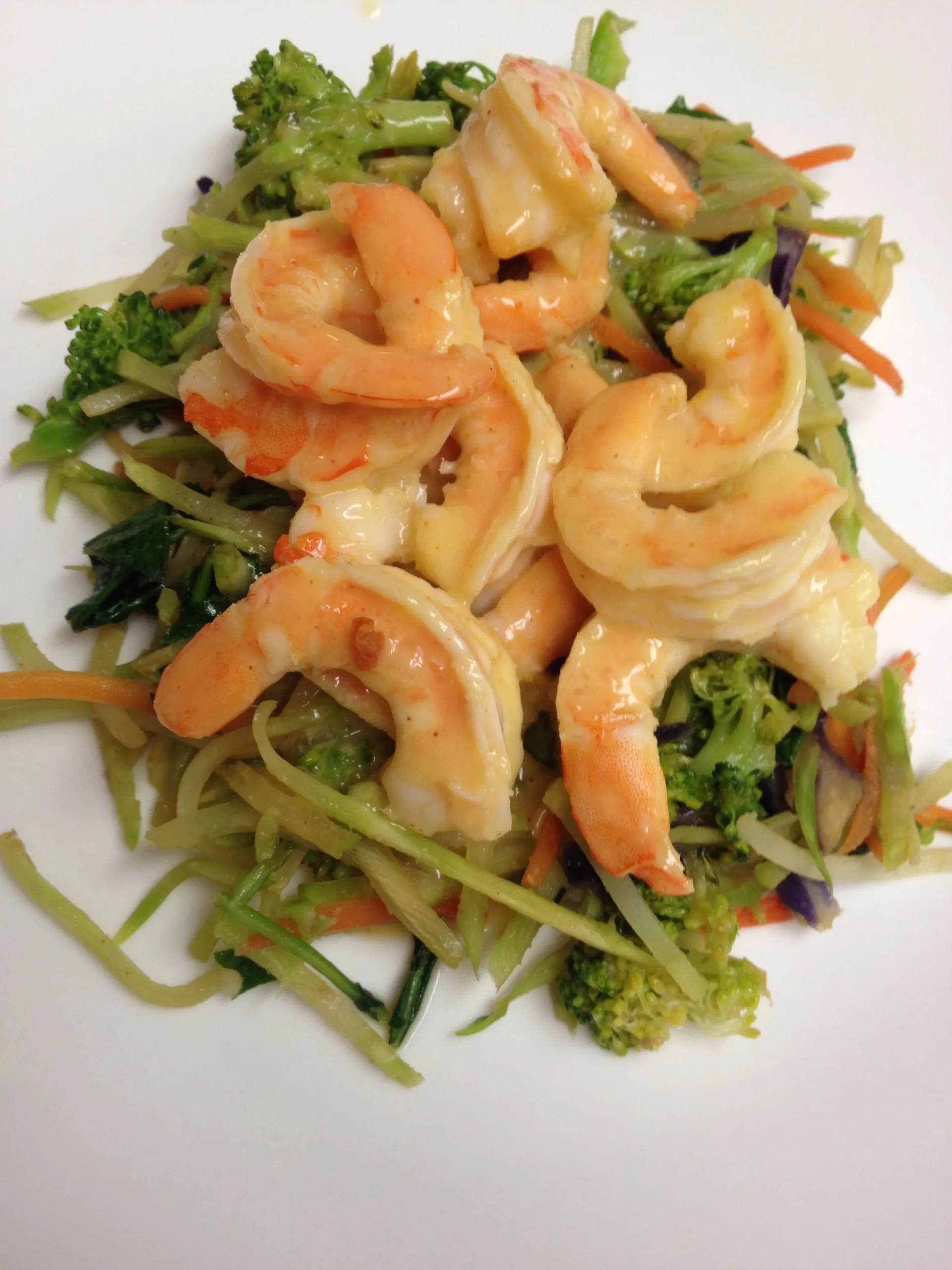 Sautéed Shrimp and Broccoli Slaw