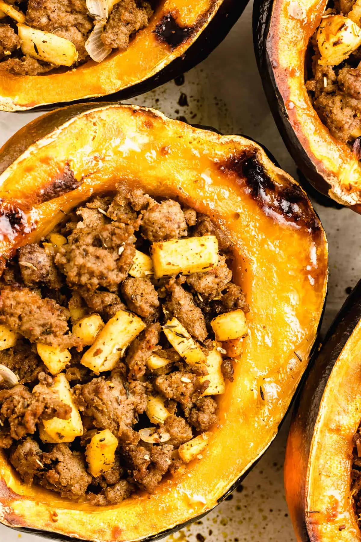 Savory Stuffed Acorn Squash with Sausage