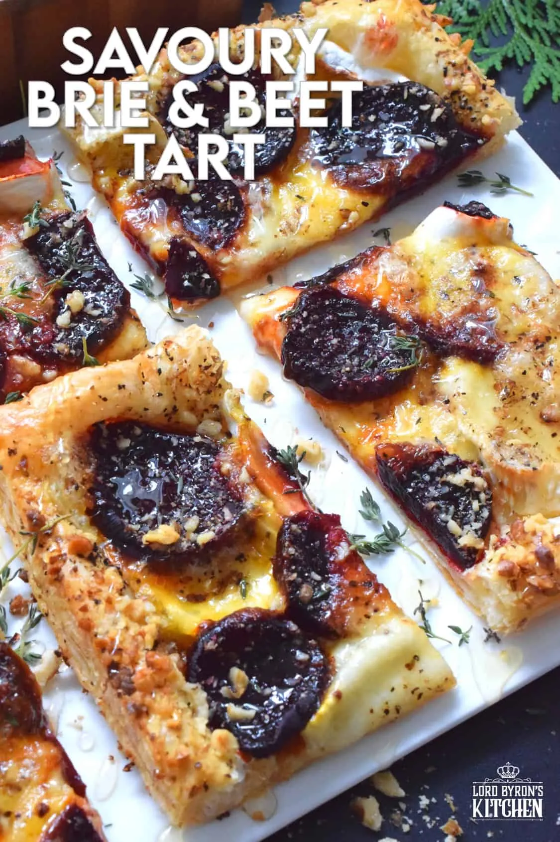 Savoury Brie and Beet Tart