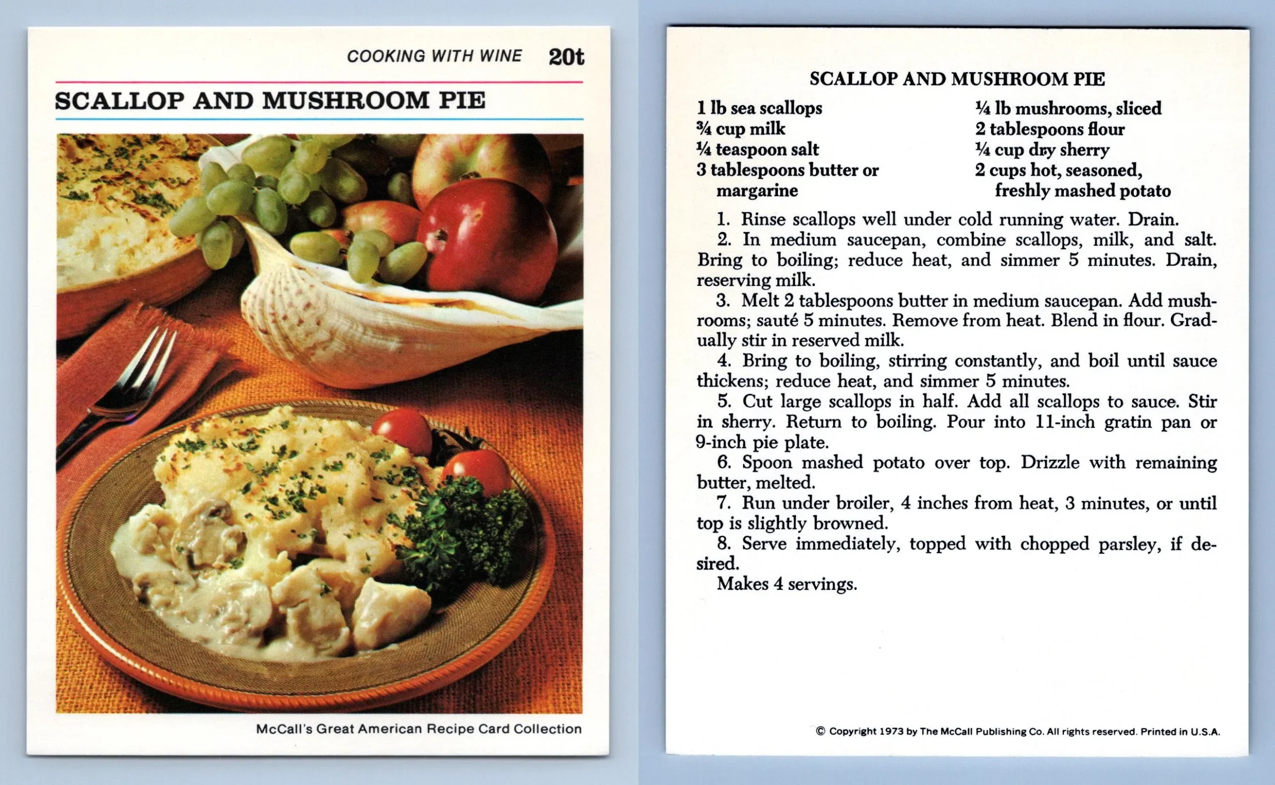 Scallop and Mushroom Pie