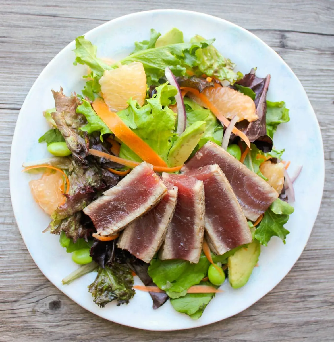 Seared Ahi Tuna with Cucumber Salad