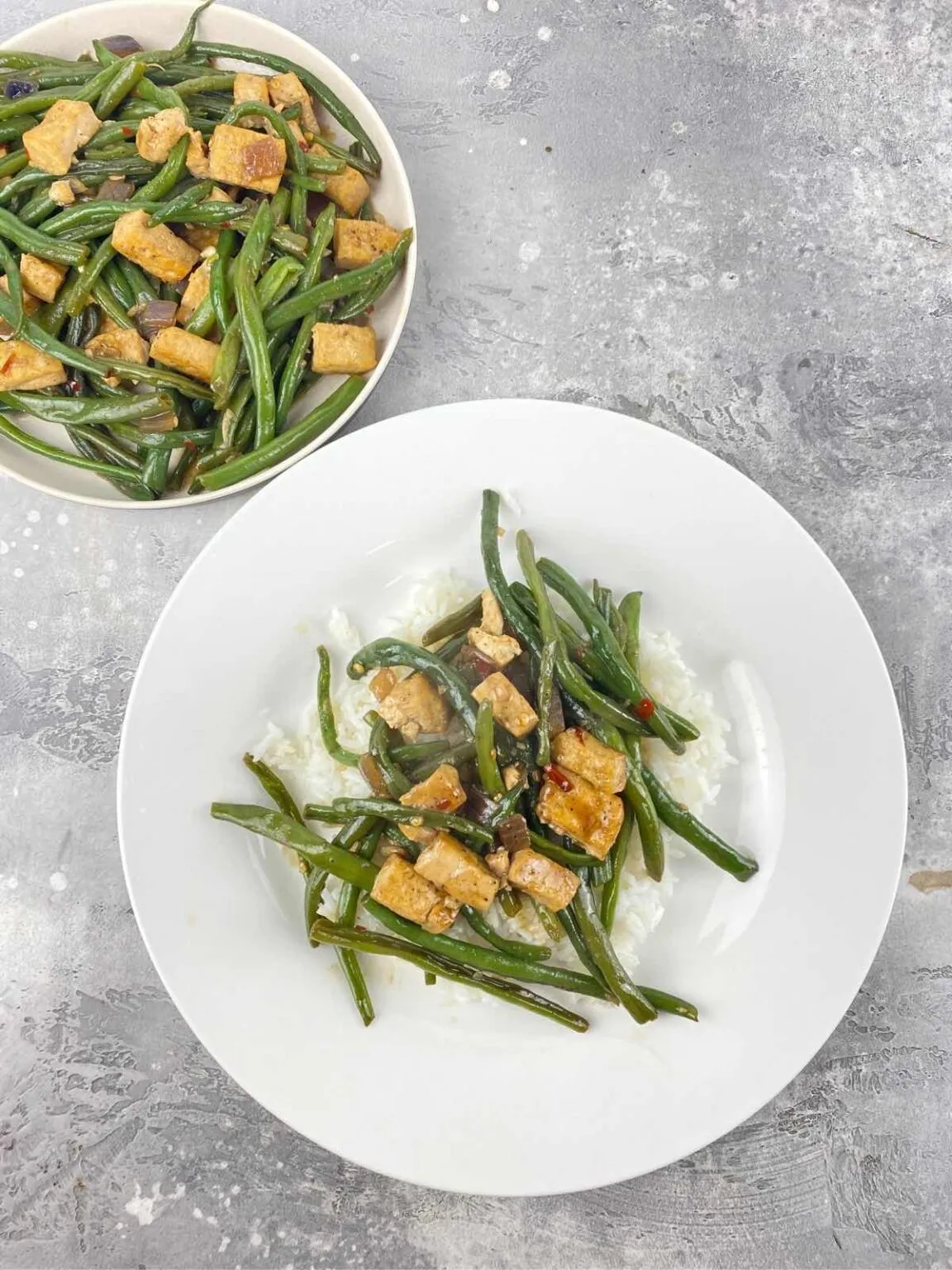 Seared Tofu with Green Beans and Asian Coconut Sauce