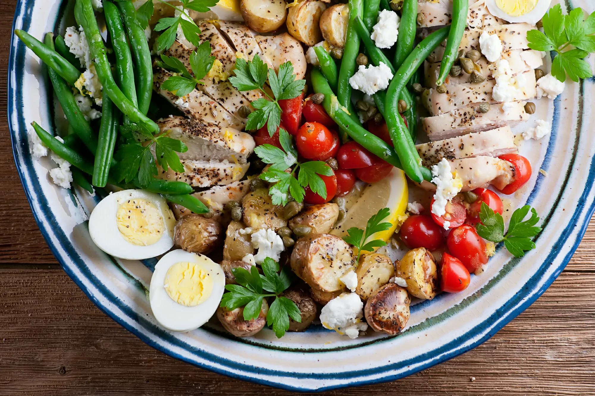 Sheet Pan Chicken Nicoise Salad