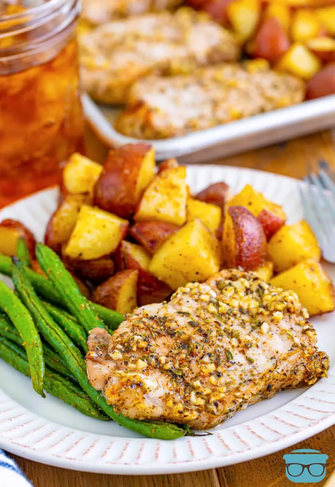 Sheet Pan Harvest Pork Chop Dinner