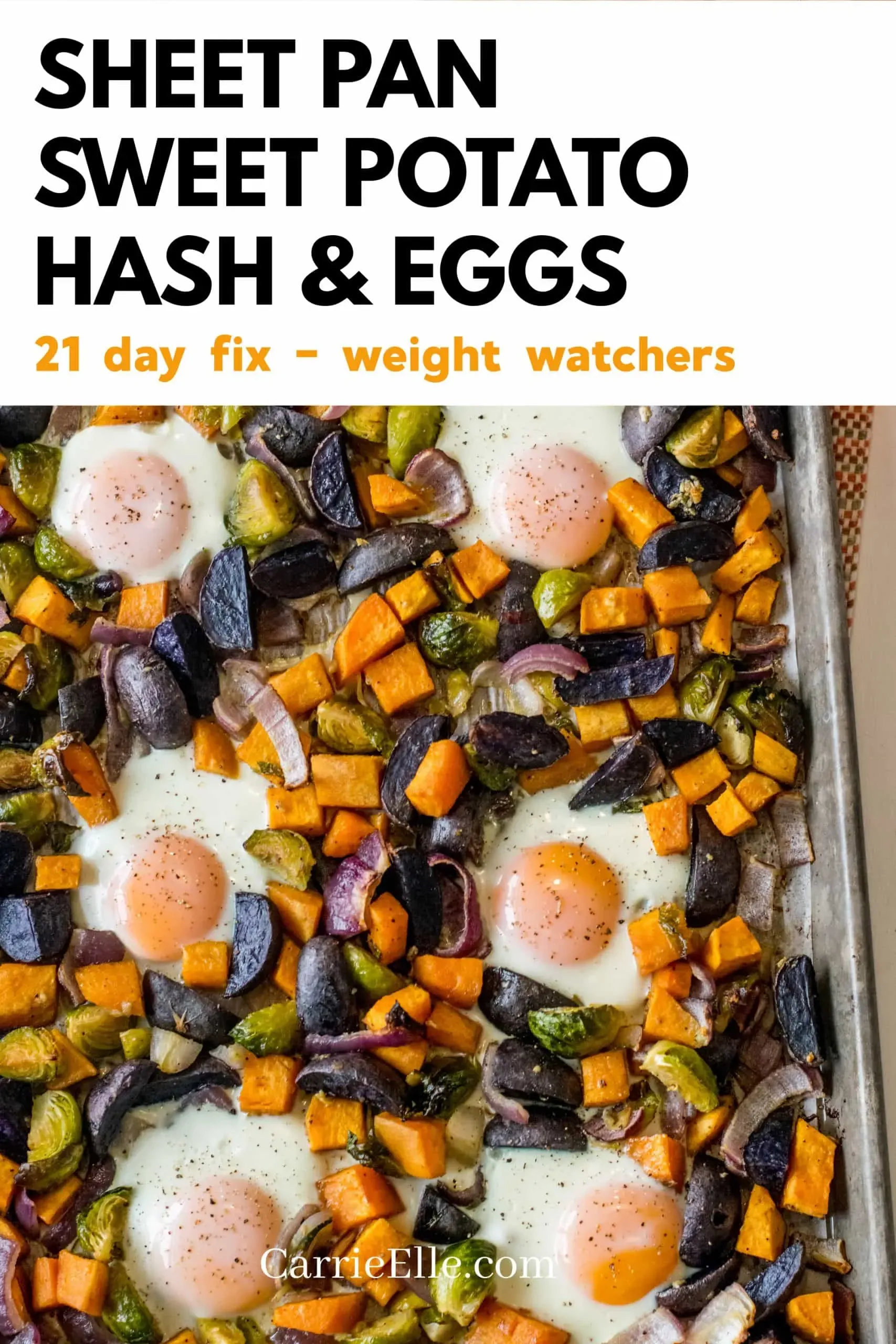 Sheet Pan Sweet Potato Hash with Eggs