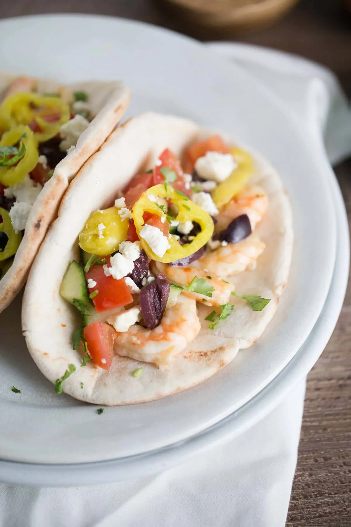 Shrimp Gyros with Tzatziki Sauce