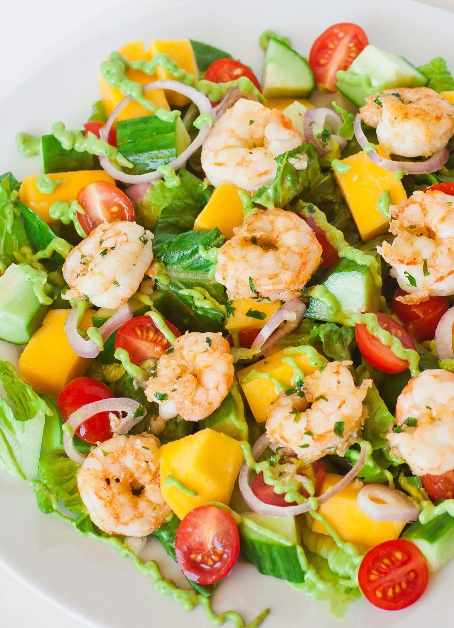 Shrimp Salad with Red Pepper Avocado