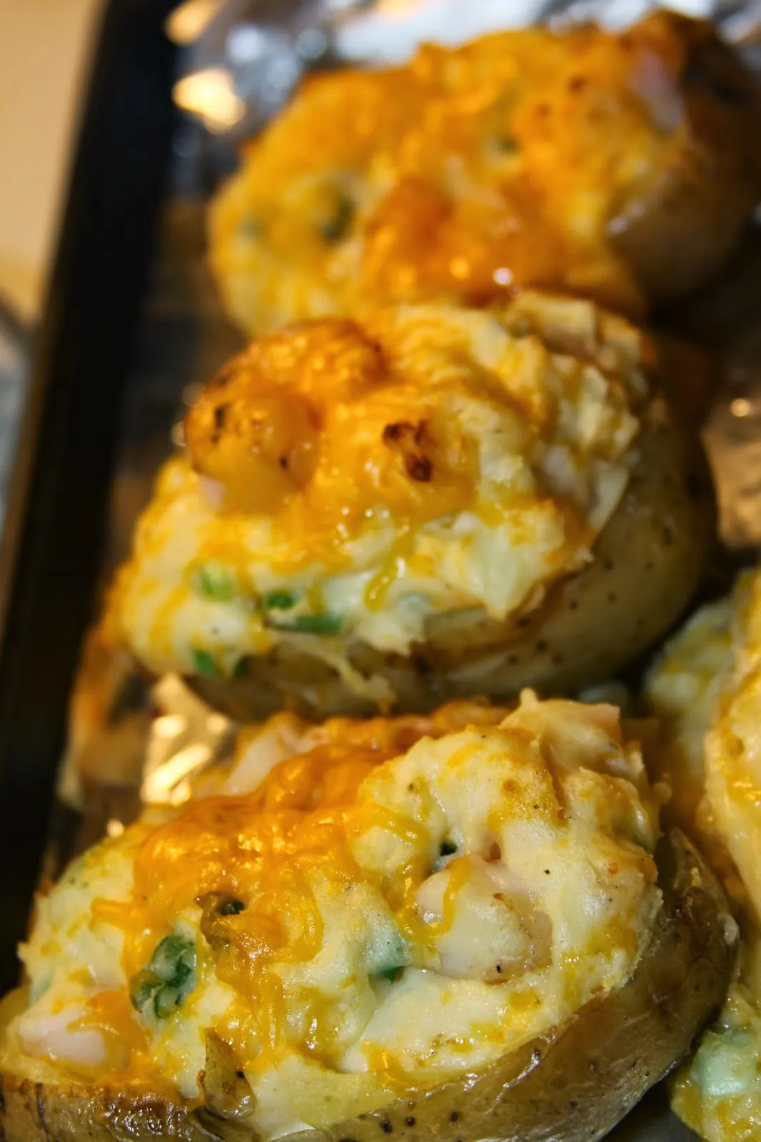 Shrimp Stuffed Twice Baked Potato