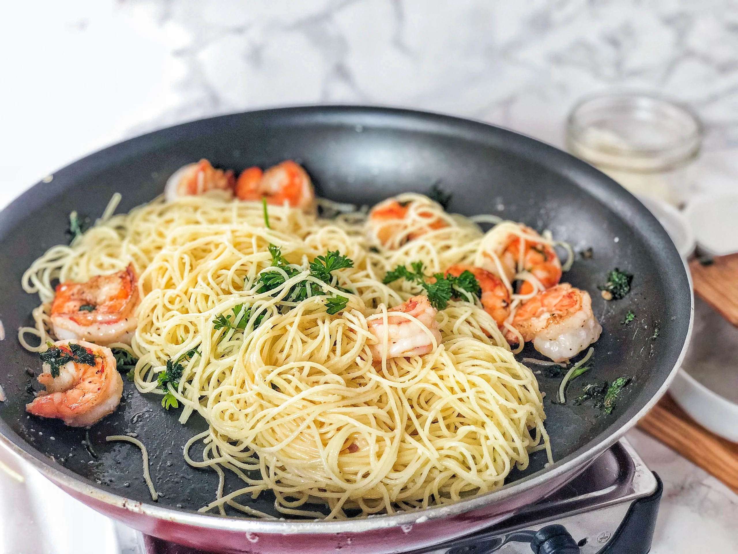 Shrimp and Angel Hair Pasta