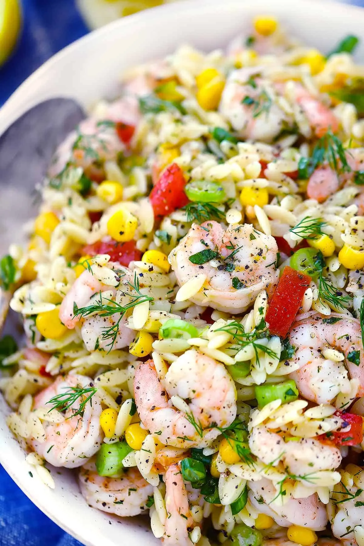 Shrimp and Pea Orzo Pasta Salad