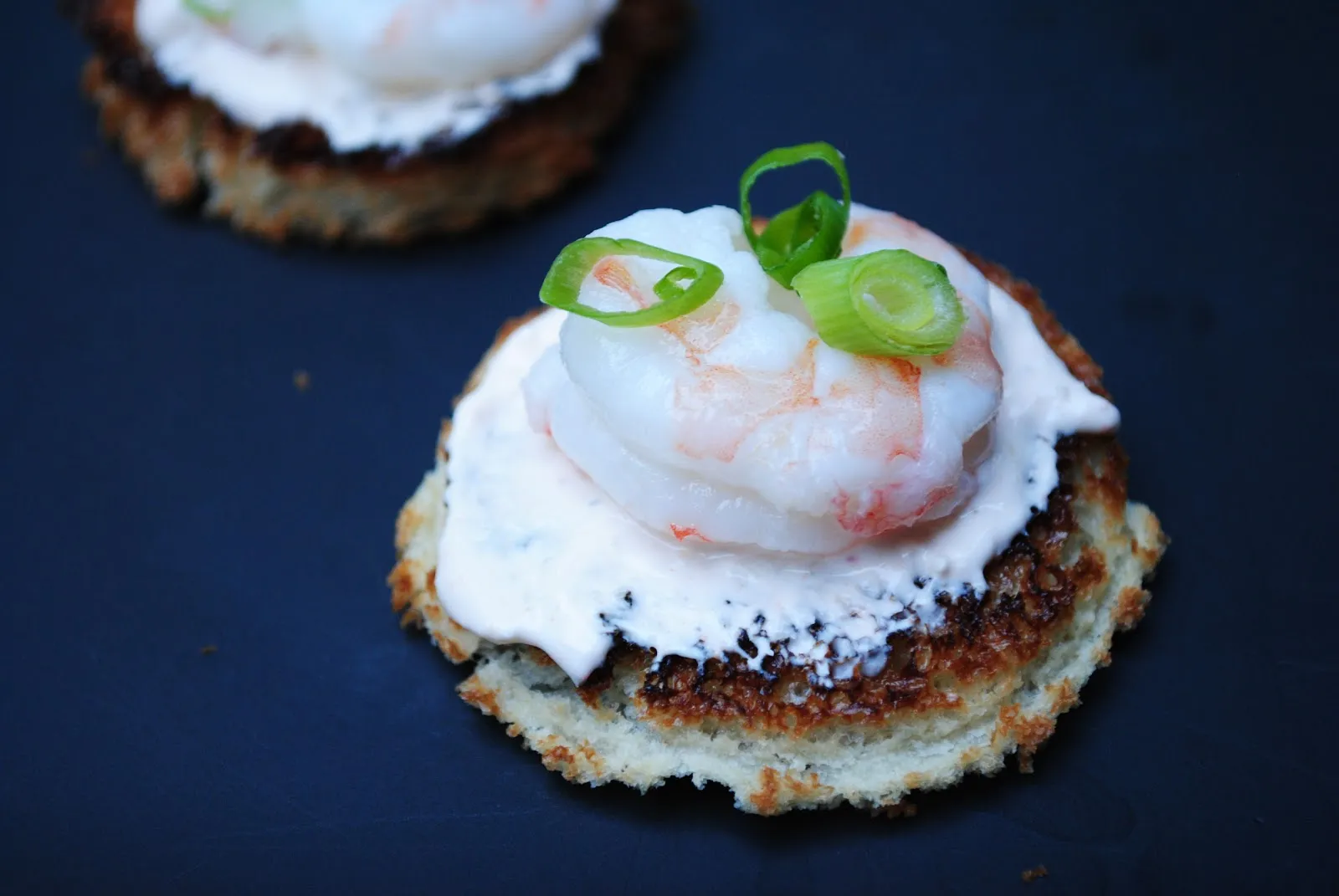 Shrimp with Horseradish Canapes